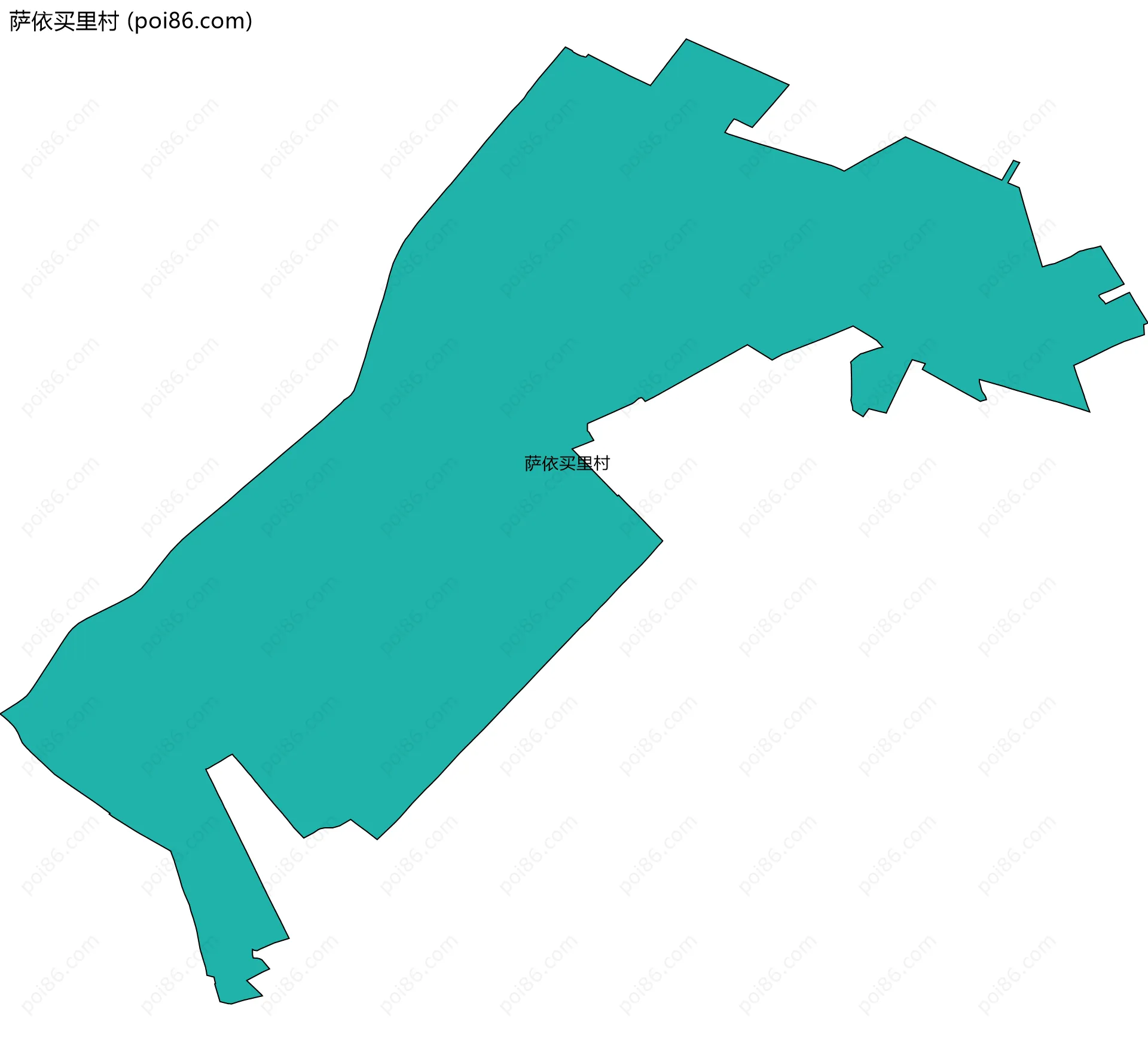 萨依买里村边界地图