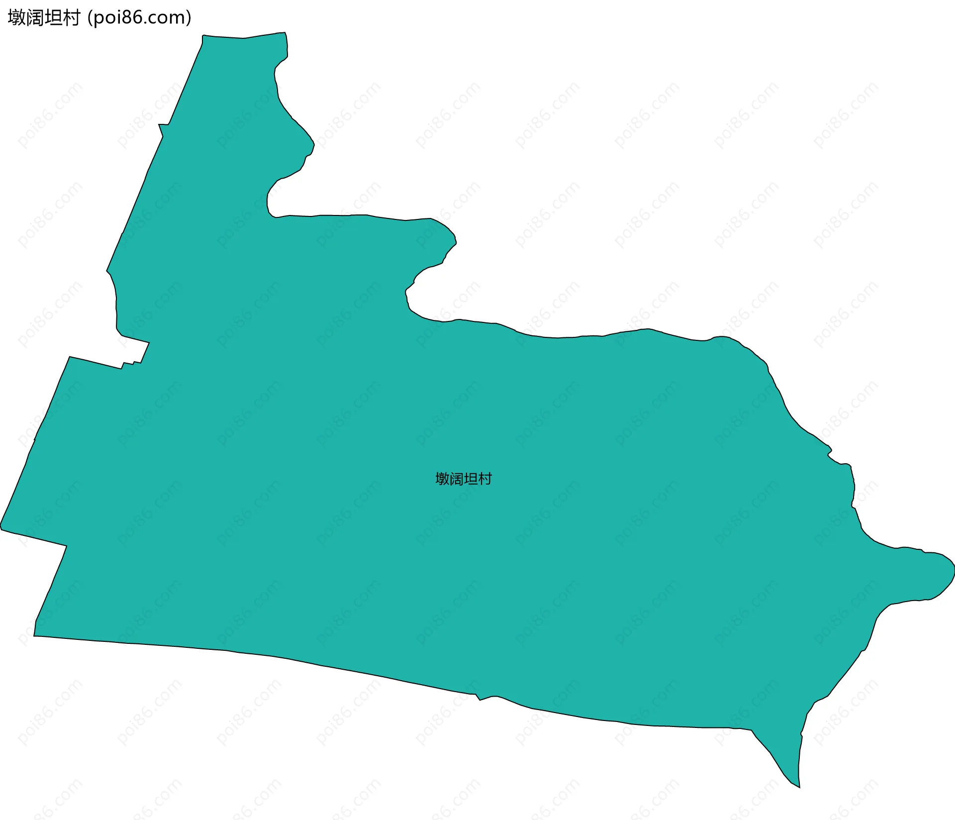 墩阔坦村边界地图