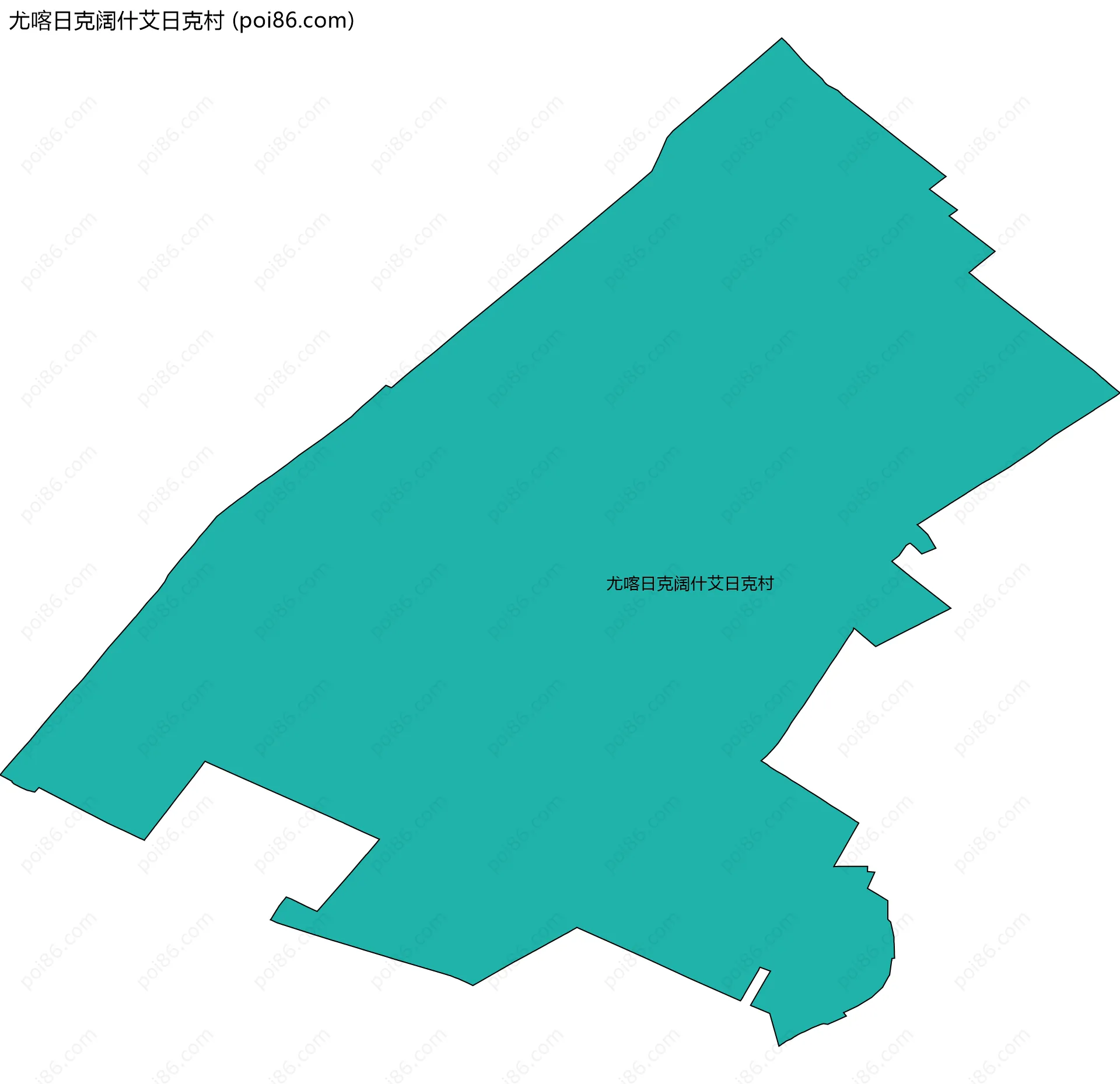 尤喀日克阔什艾日克村边界地图