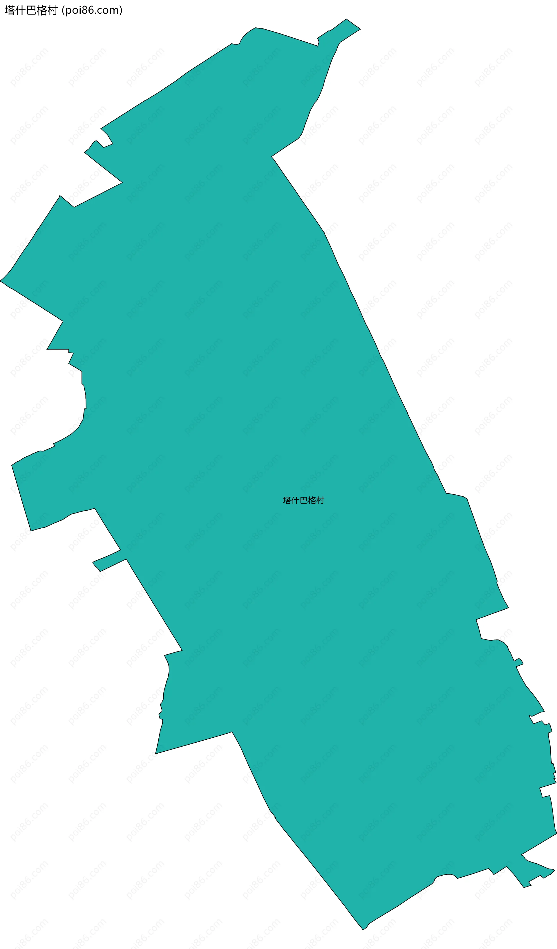 塔什巴格村边界地图