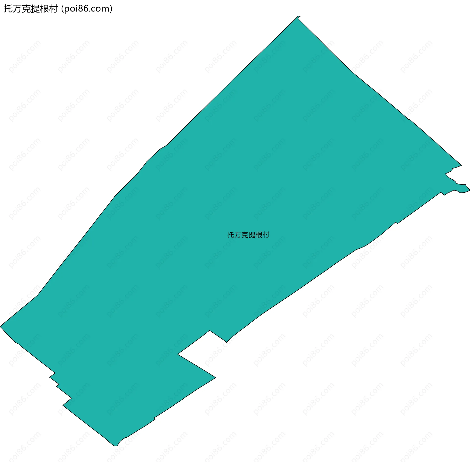 托万克提根村边界地图