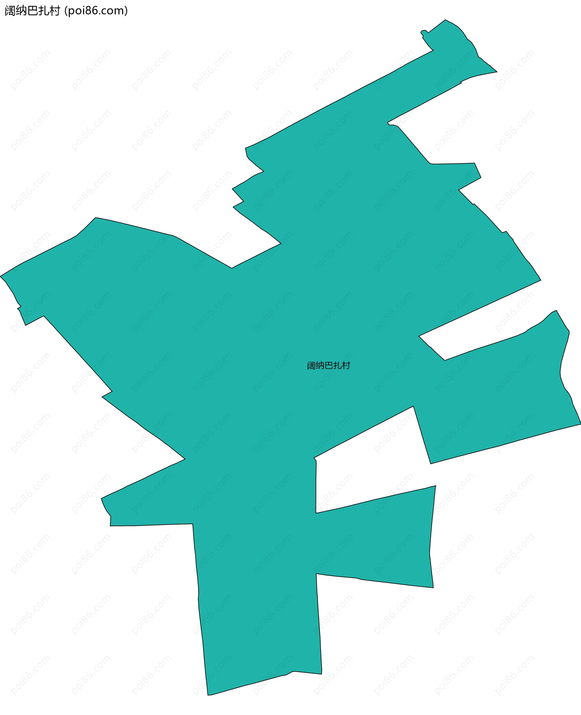 阔纳巴扎村边界地图