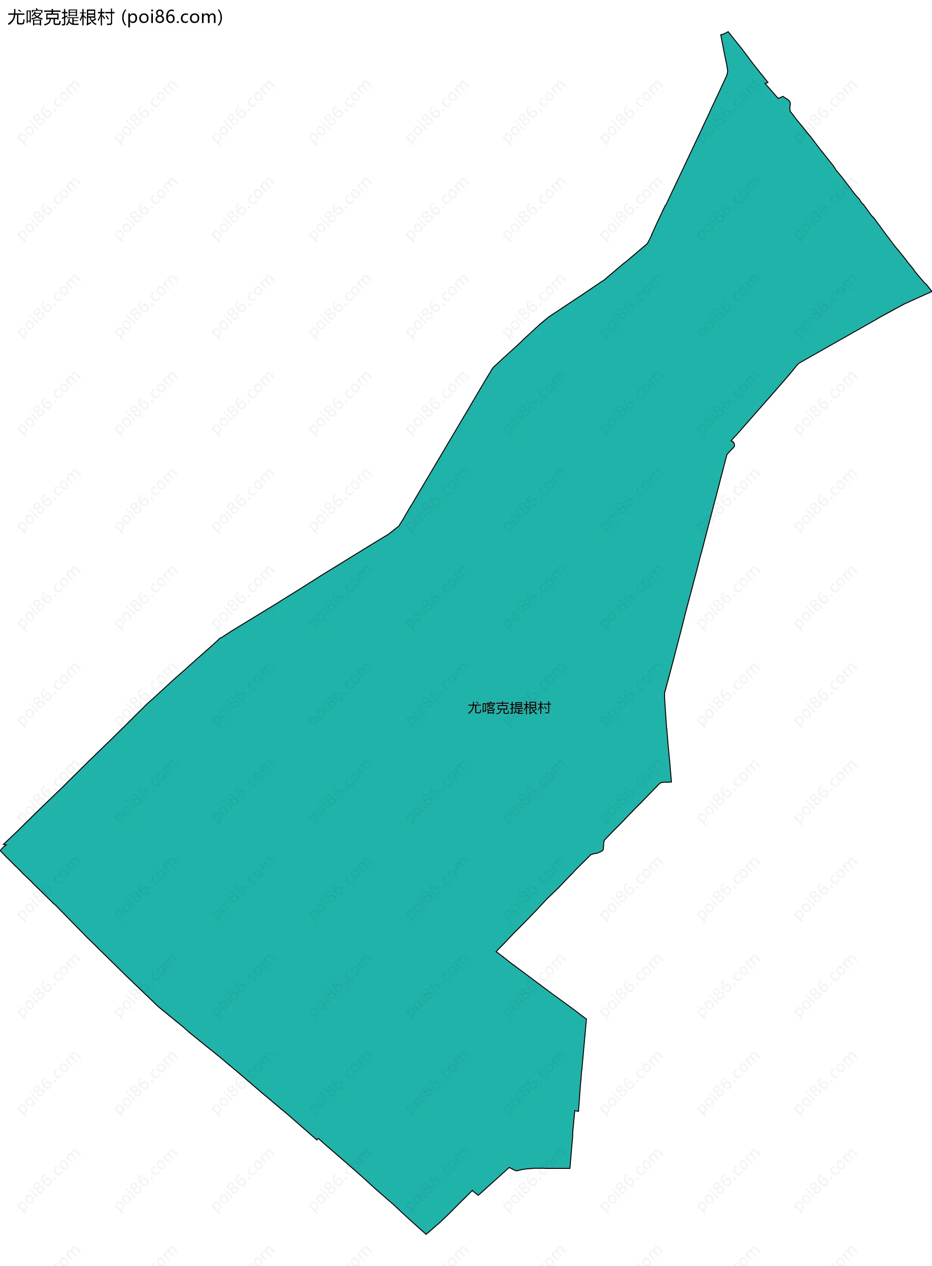 尤喀克提根村边界地图