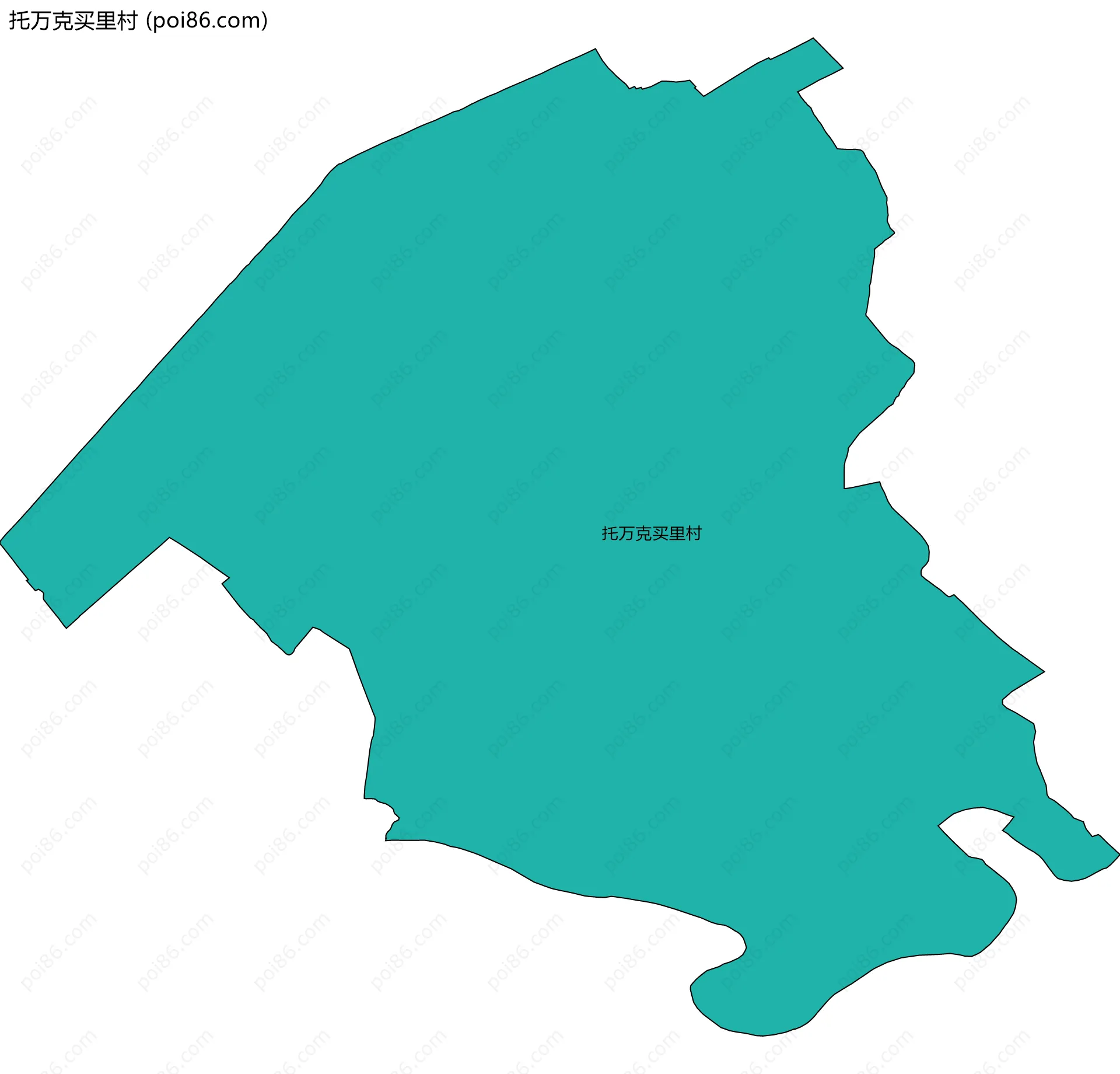 托万克买里村边界地图