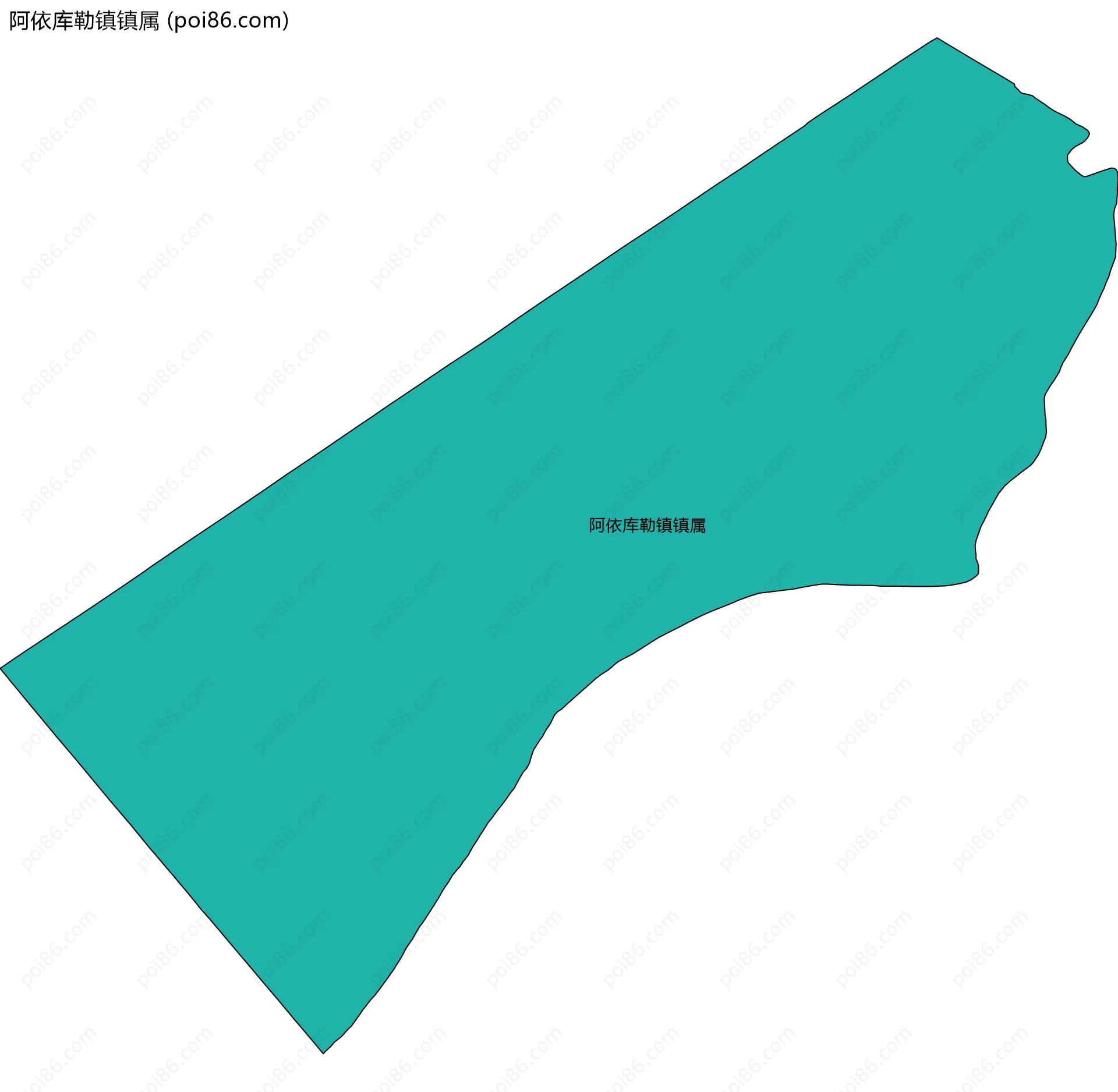 阿依库勒镇镇属边界地图