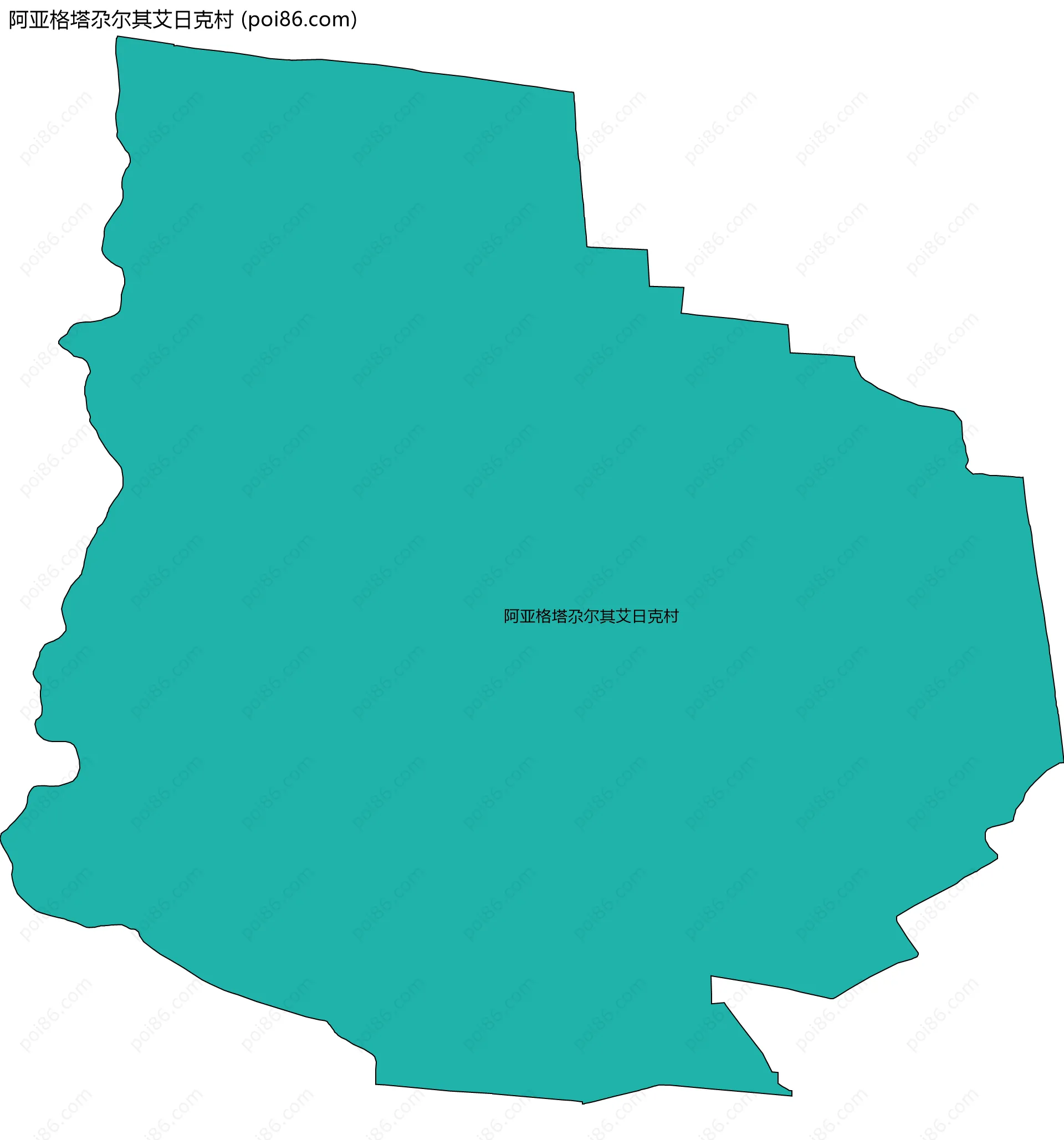 阿亚格塔尕尔其艾日克村边界地图