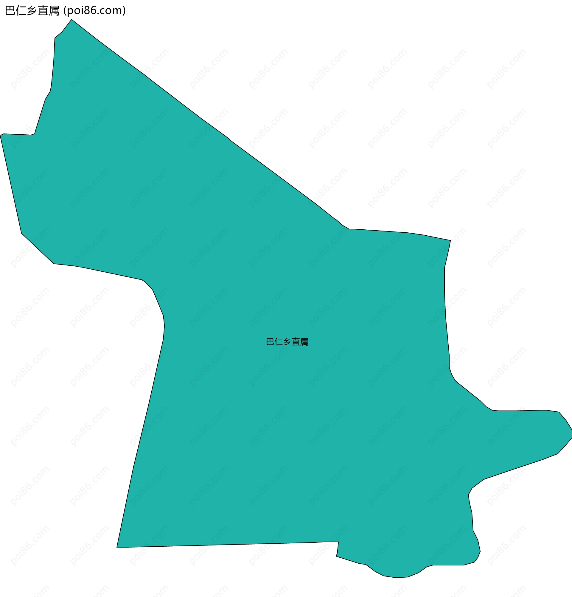 巴仁乡直属边界地图