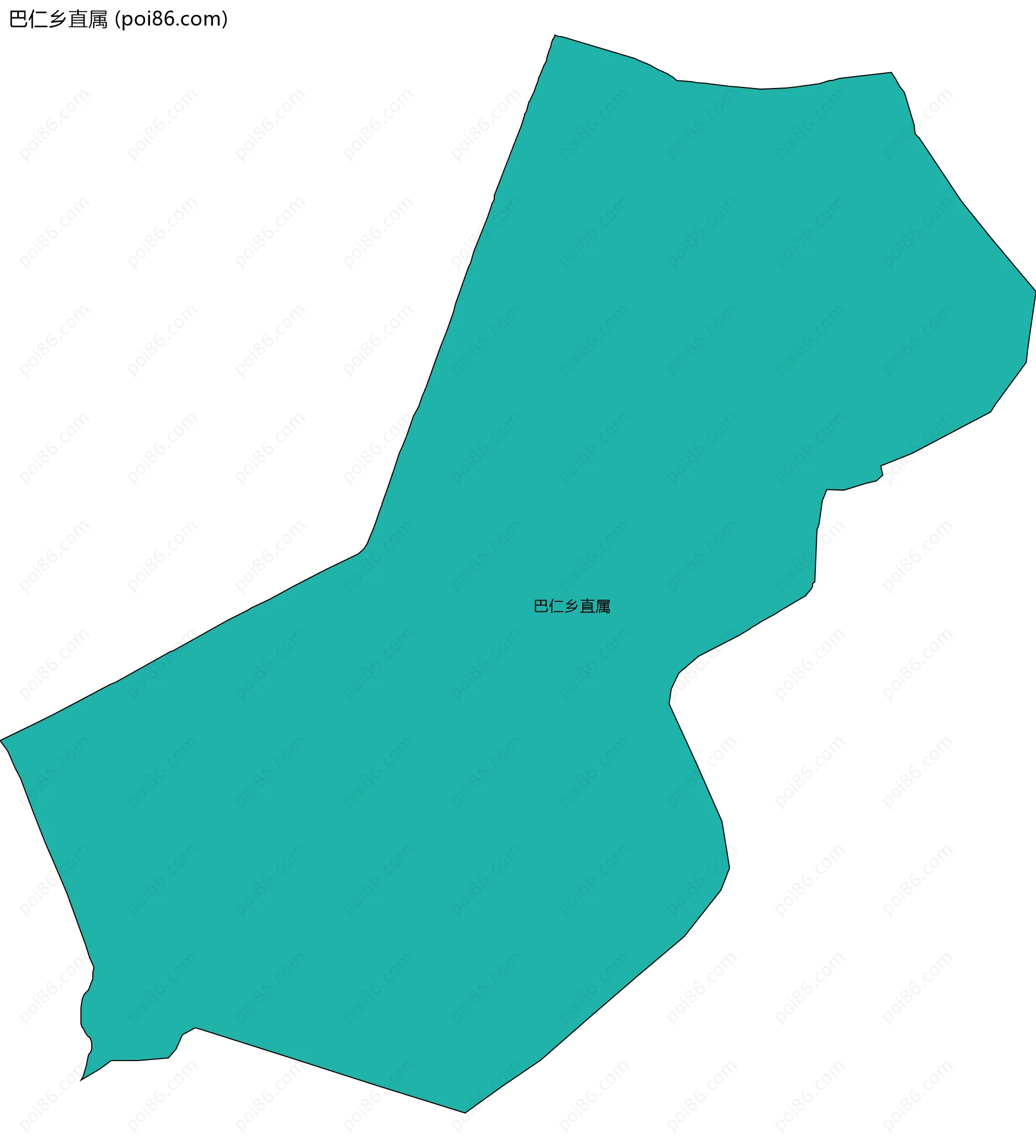 巴仁乡直属边界地图