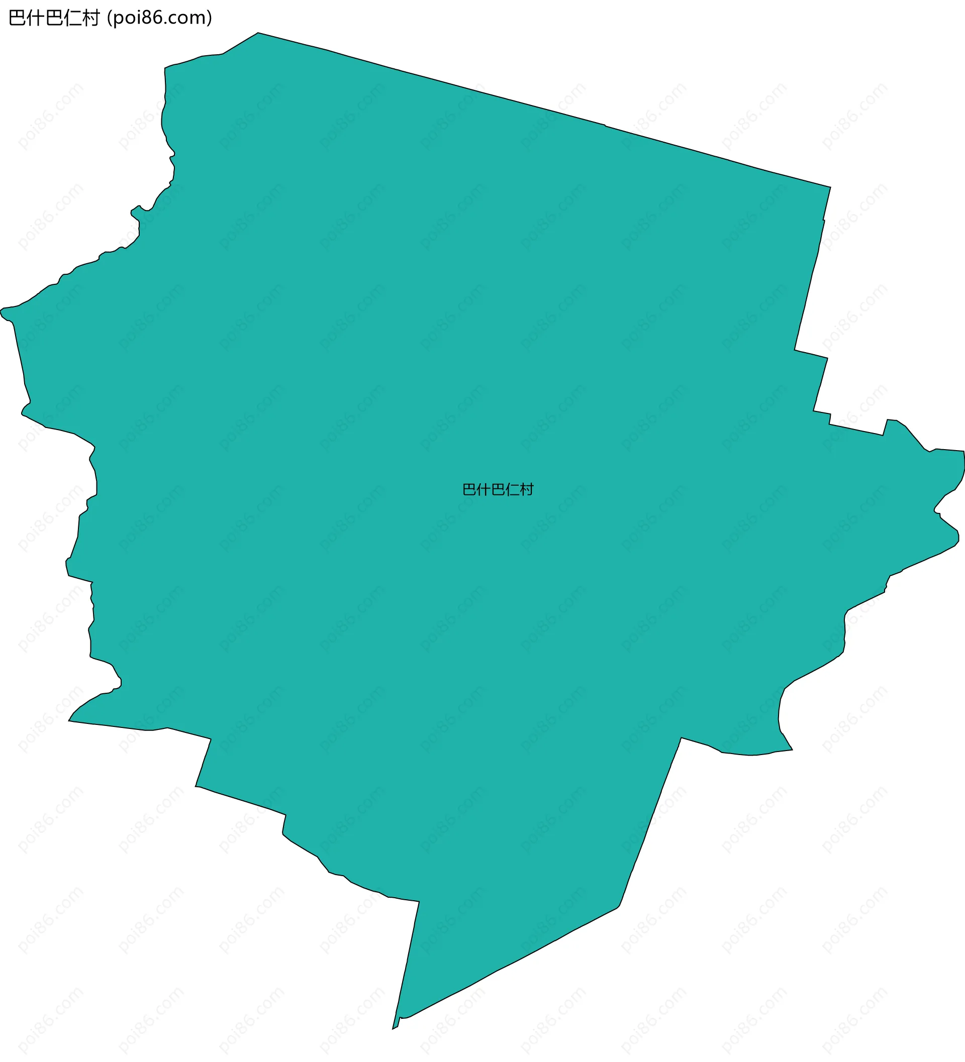 巴什巴仁村边界地图