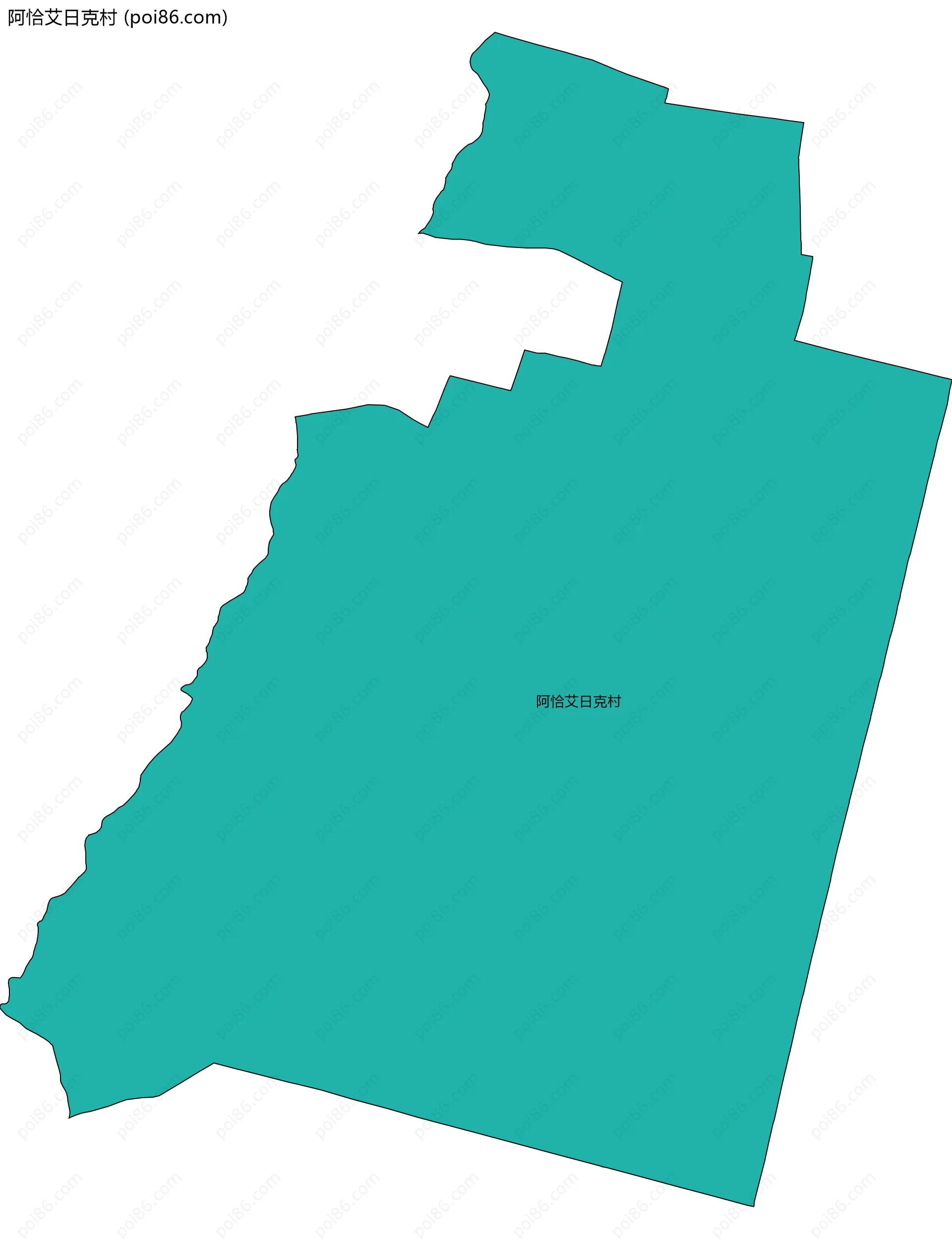 阿恰艾日克村边界地图
