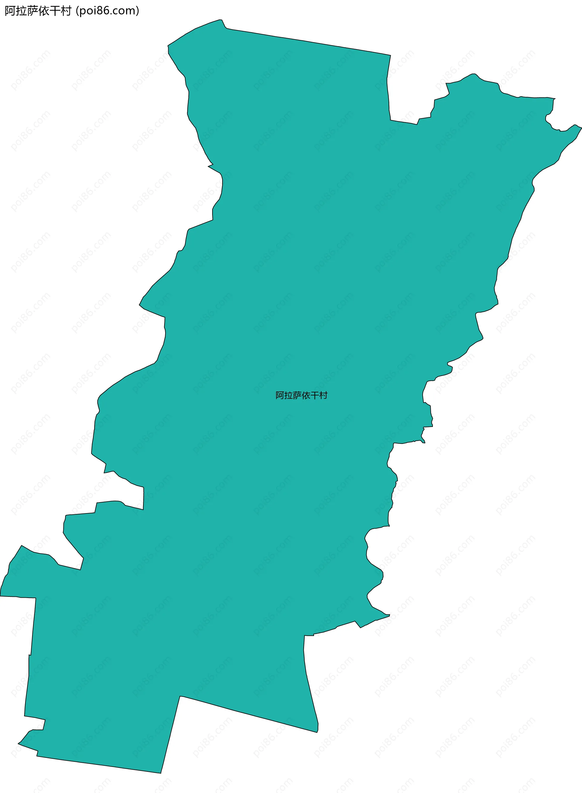 阿拉萨依干村边界地图