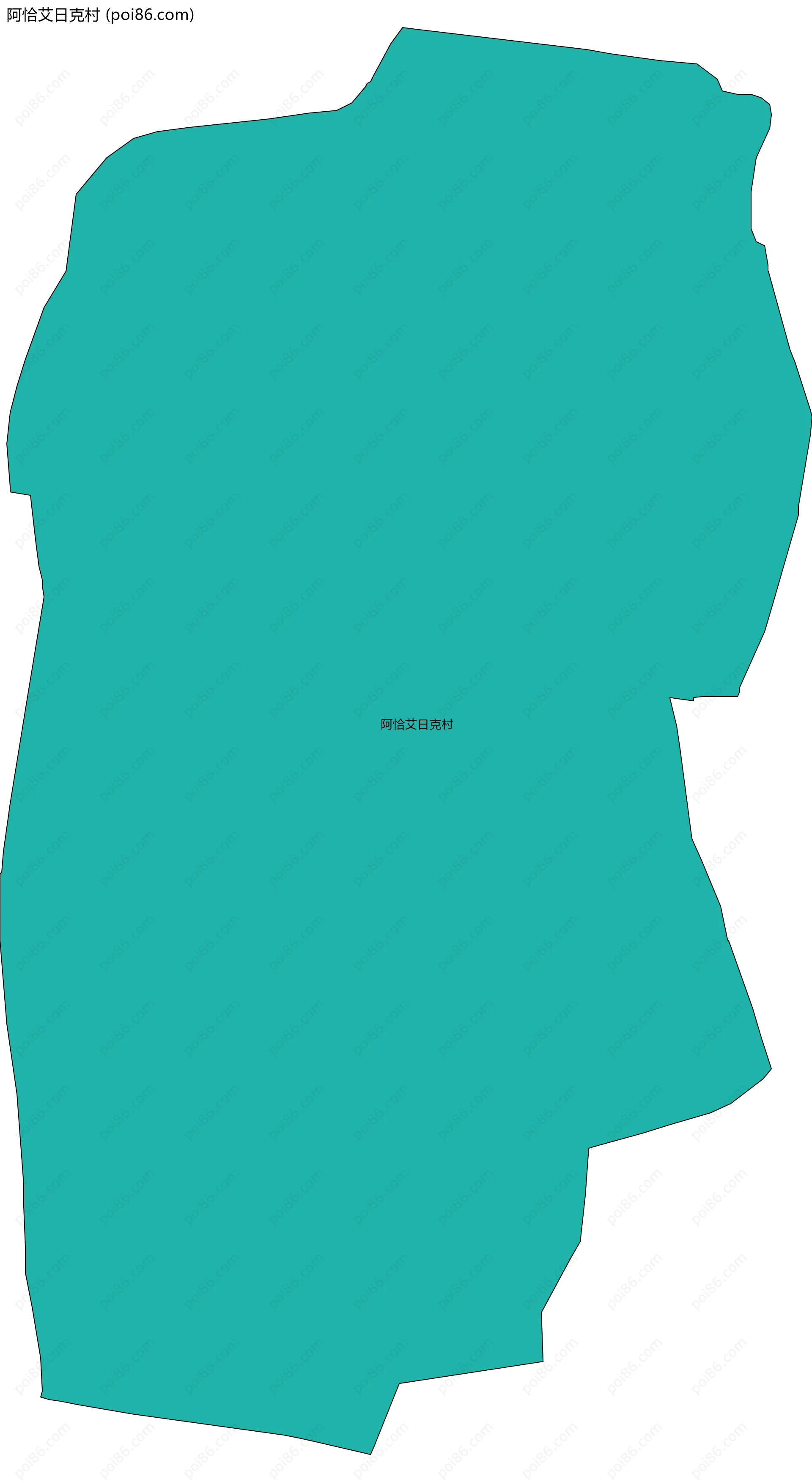 阿恰艾日克村边界地图