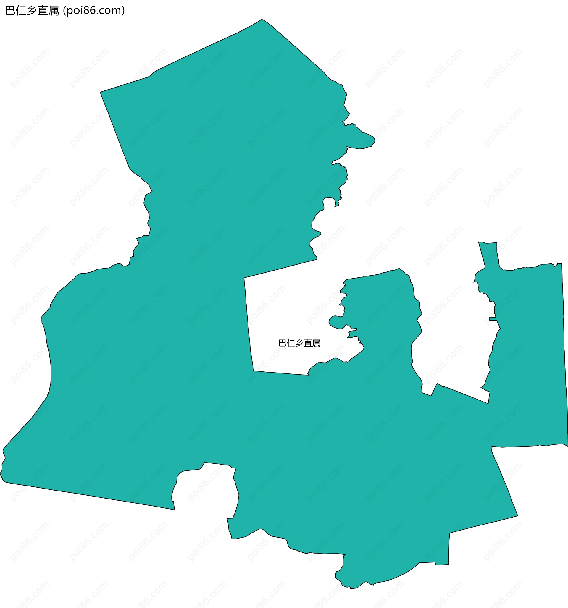 巴仁乡直属边界地图