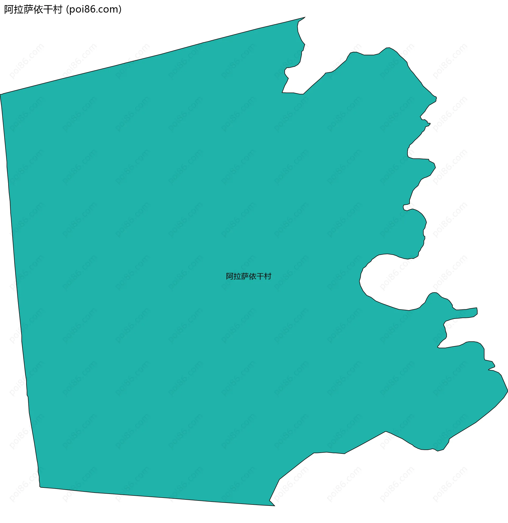 阿拉萨依干村边界地图