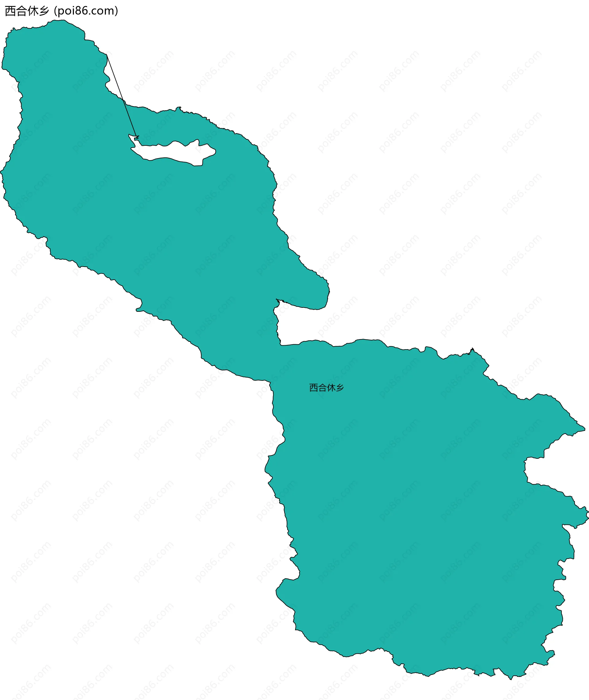 西合休乡边界地图