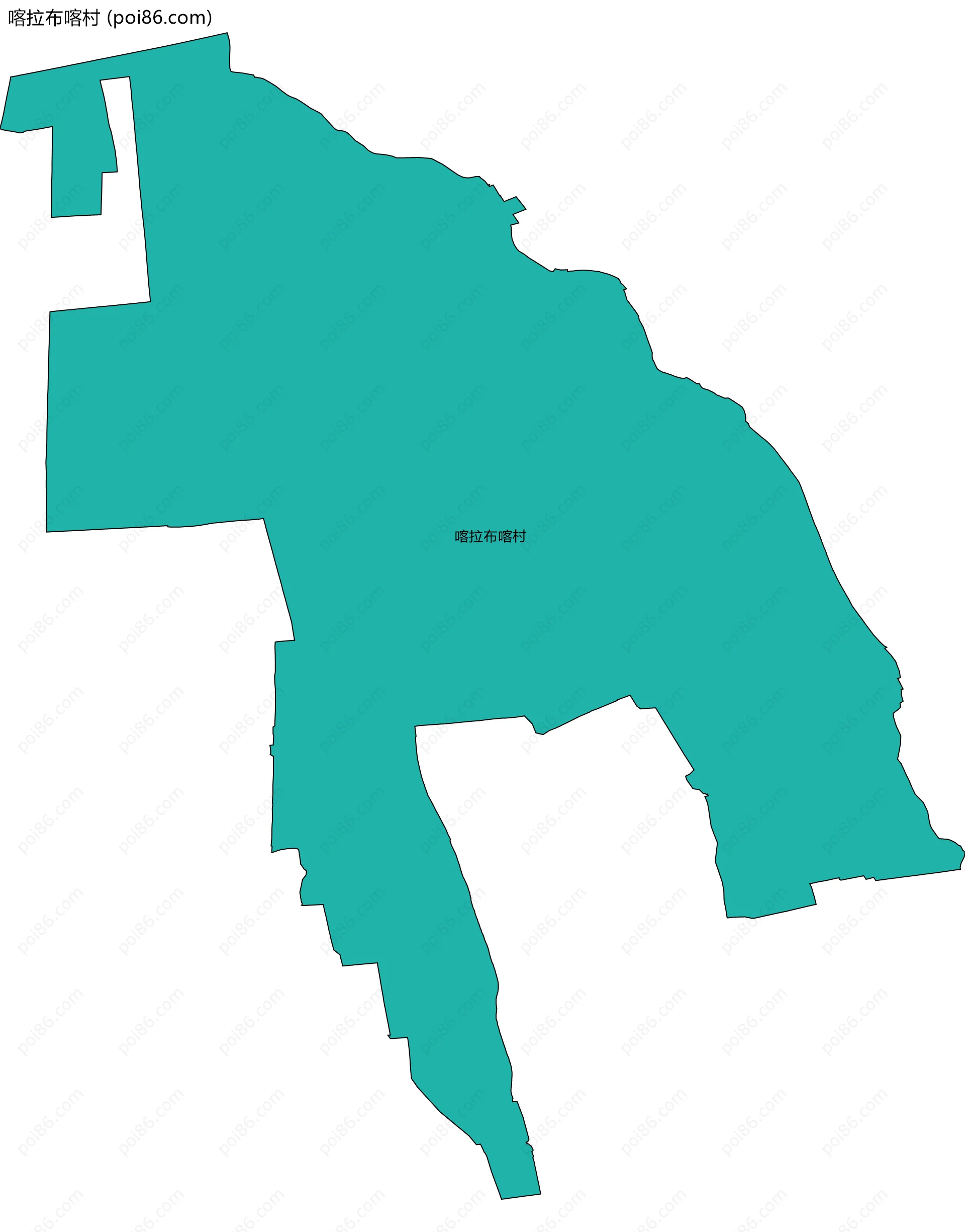 喀拉布喀村边界地图
