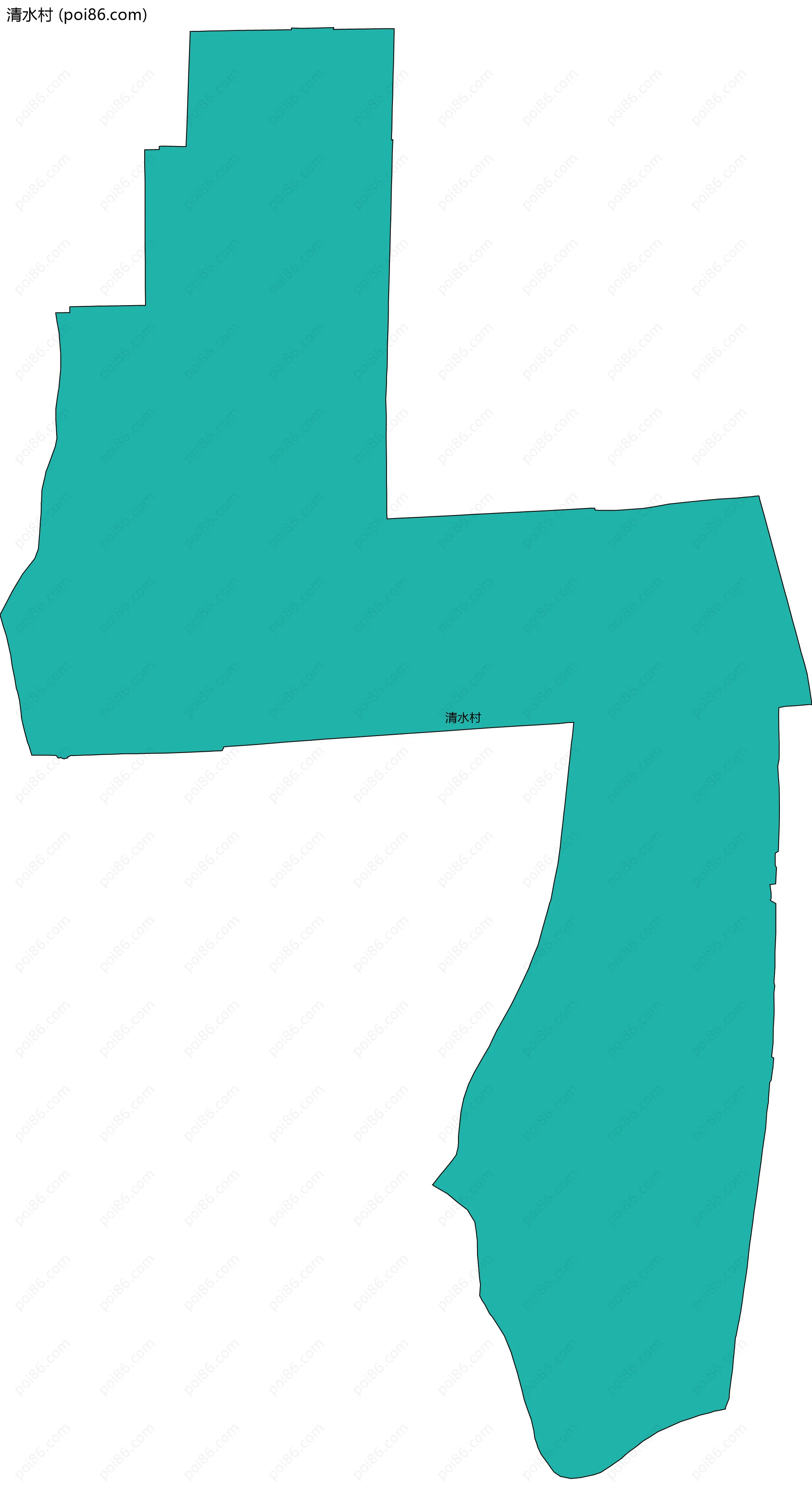 清水村边界地图