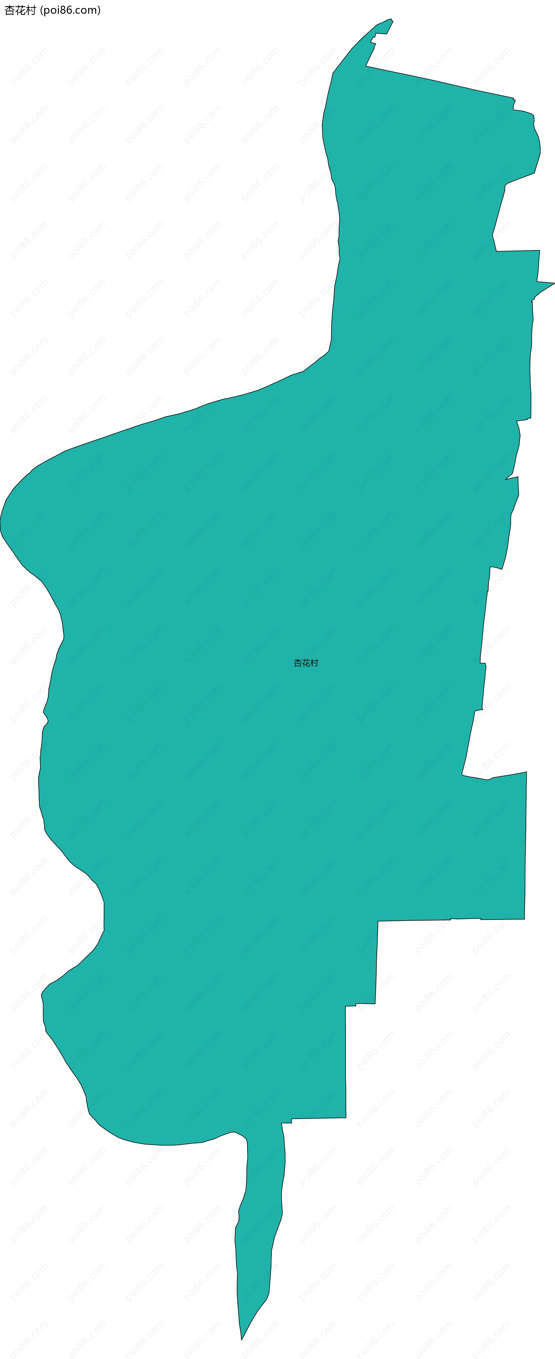 杏花村边界地图