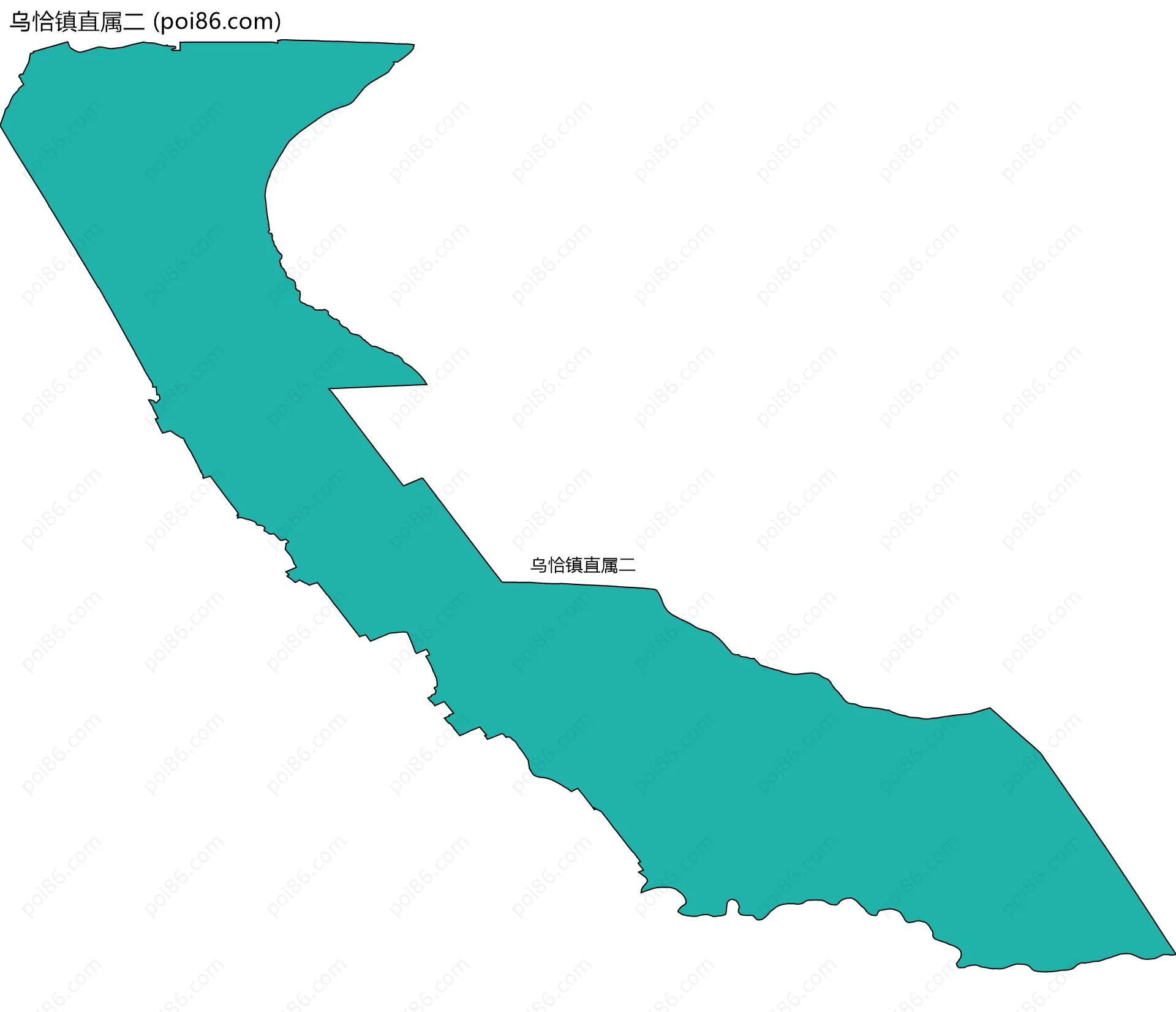 乌恰镇直属二边界地图