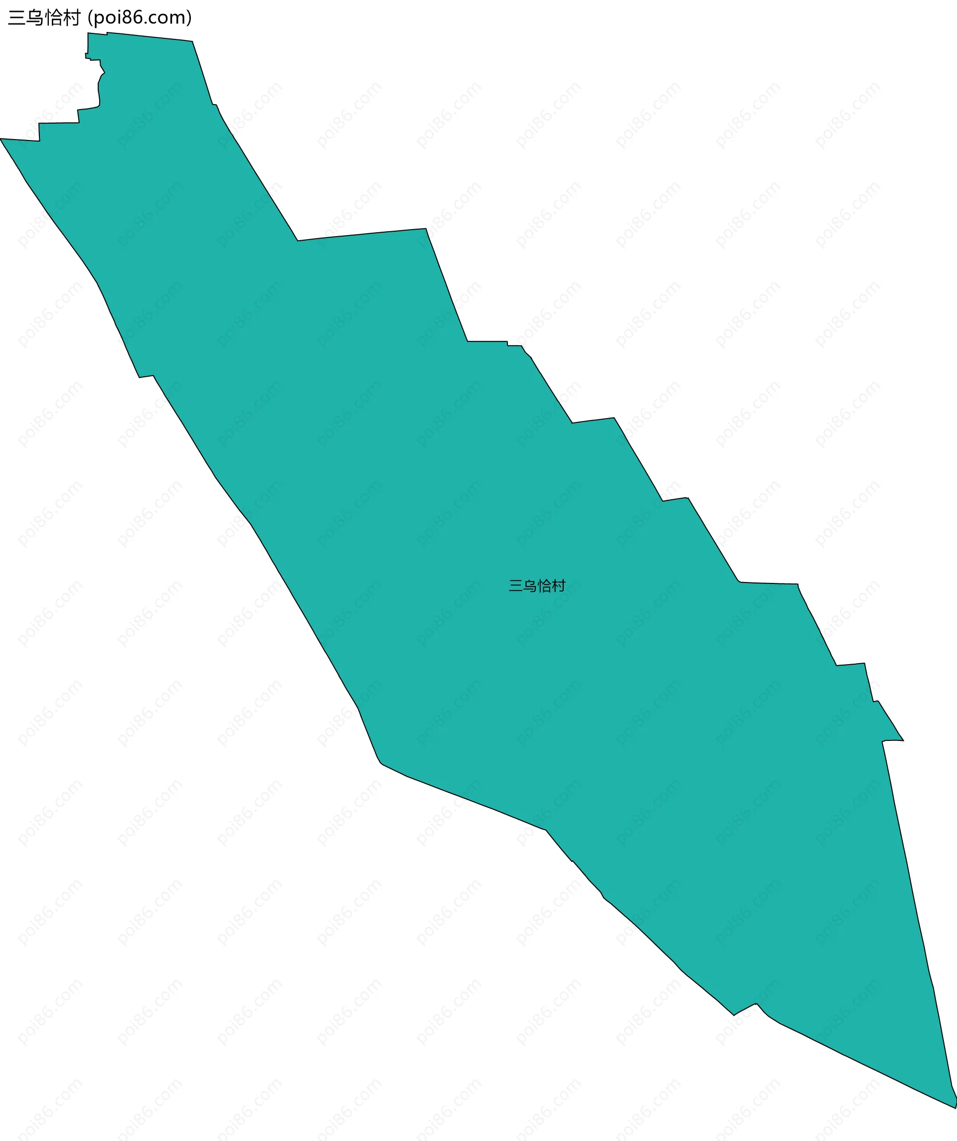 三乌恰村边界地图