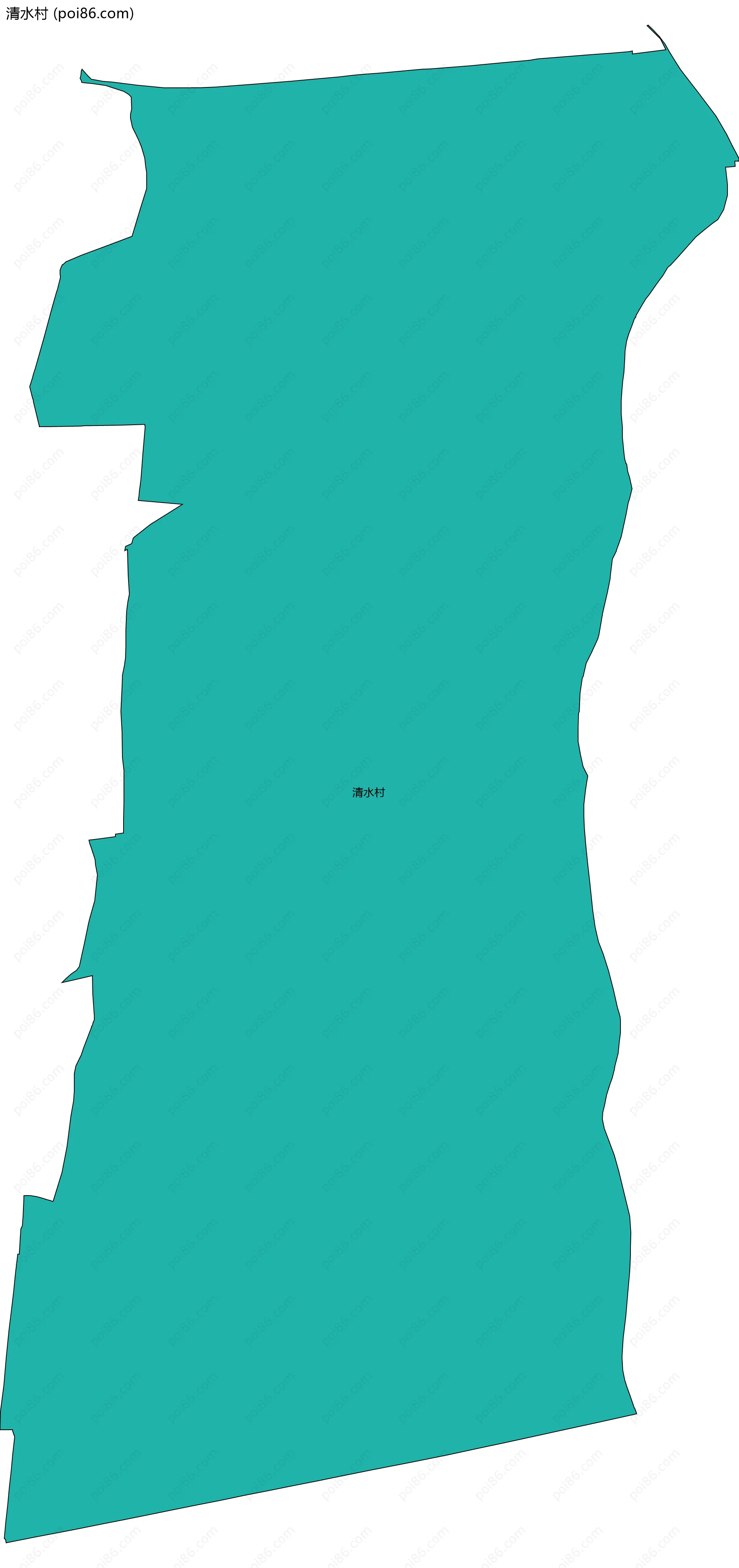 清水村边界地图