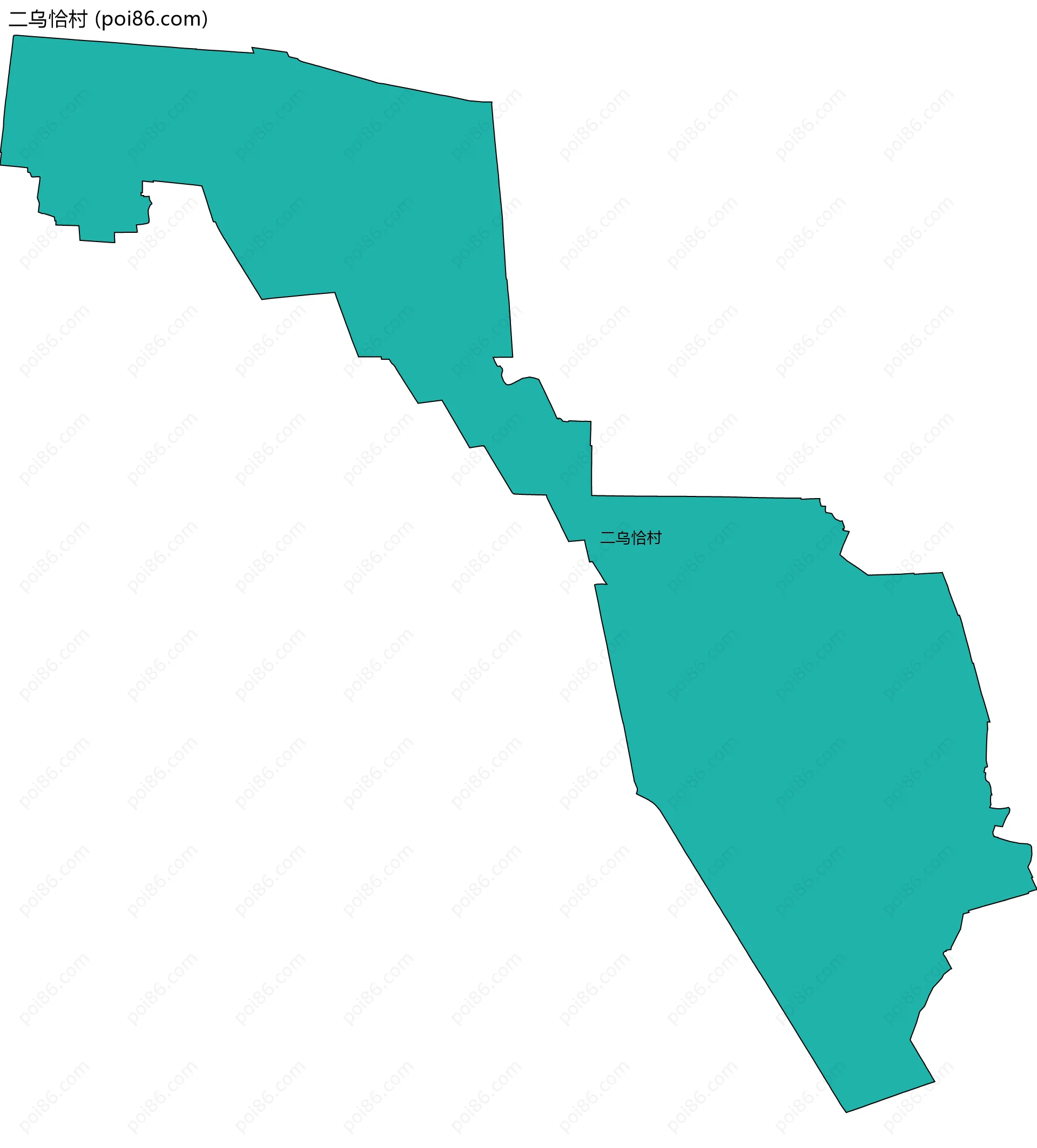 二乌恰村边界地图