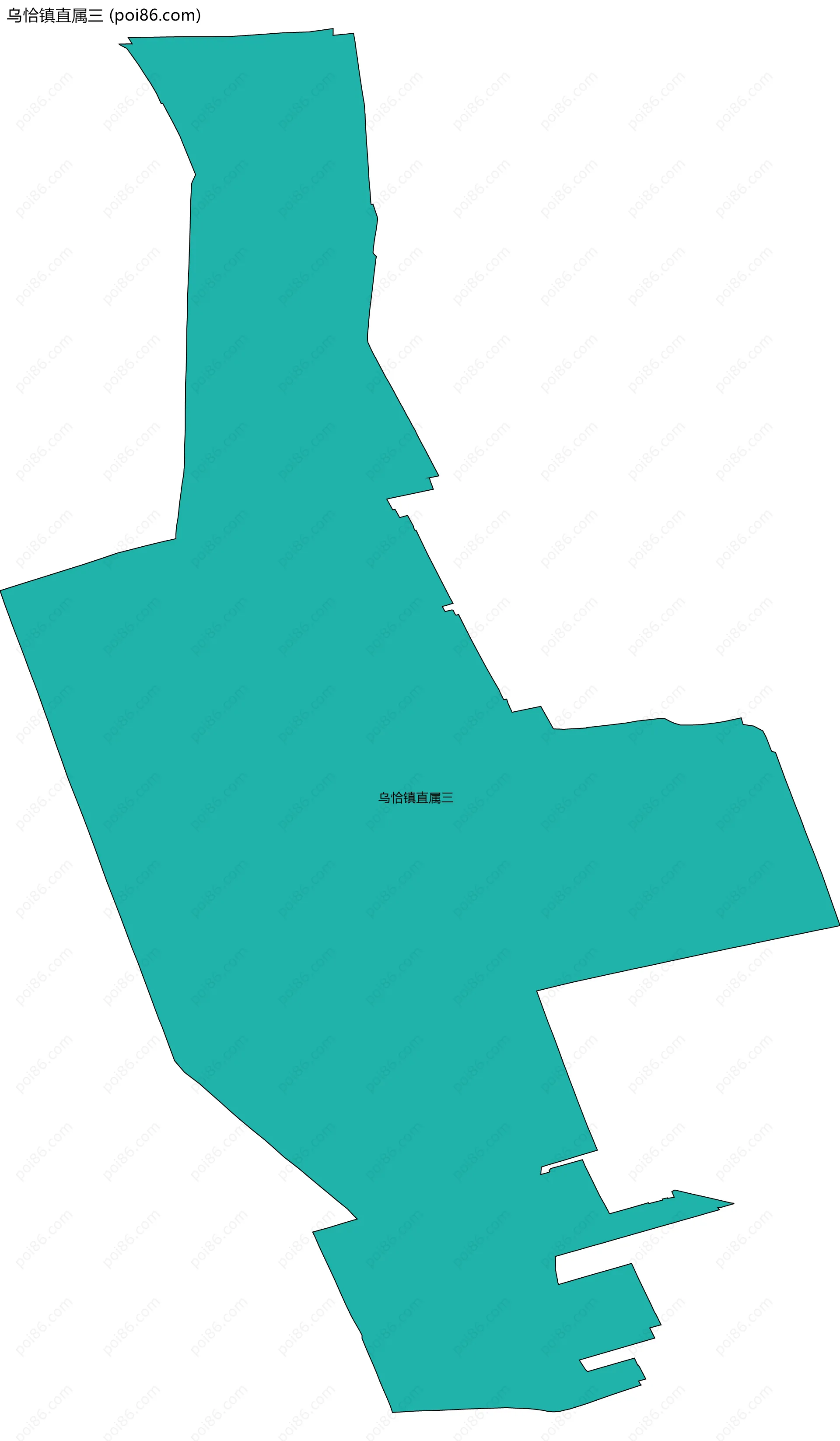 乌恰镇直属三边界地图