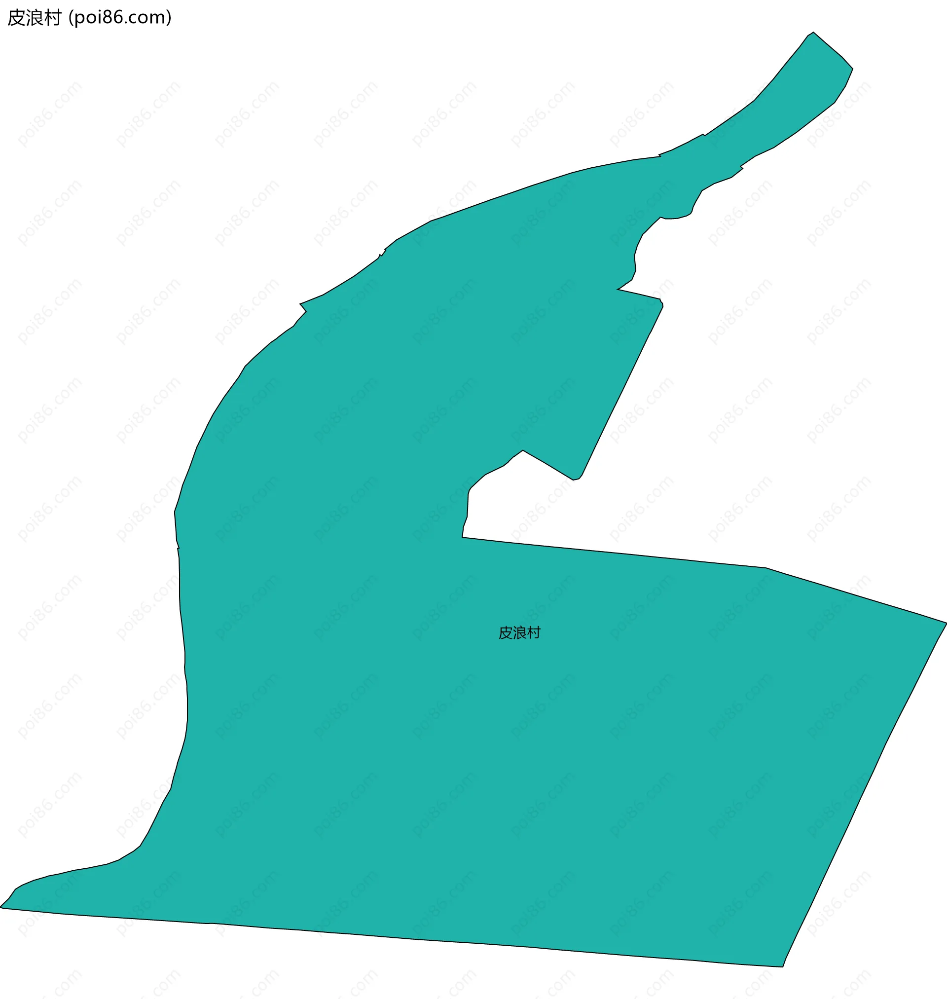 皮浪村边界地图