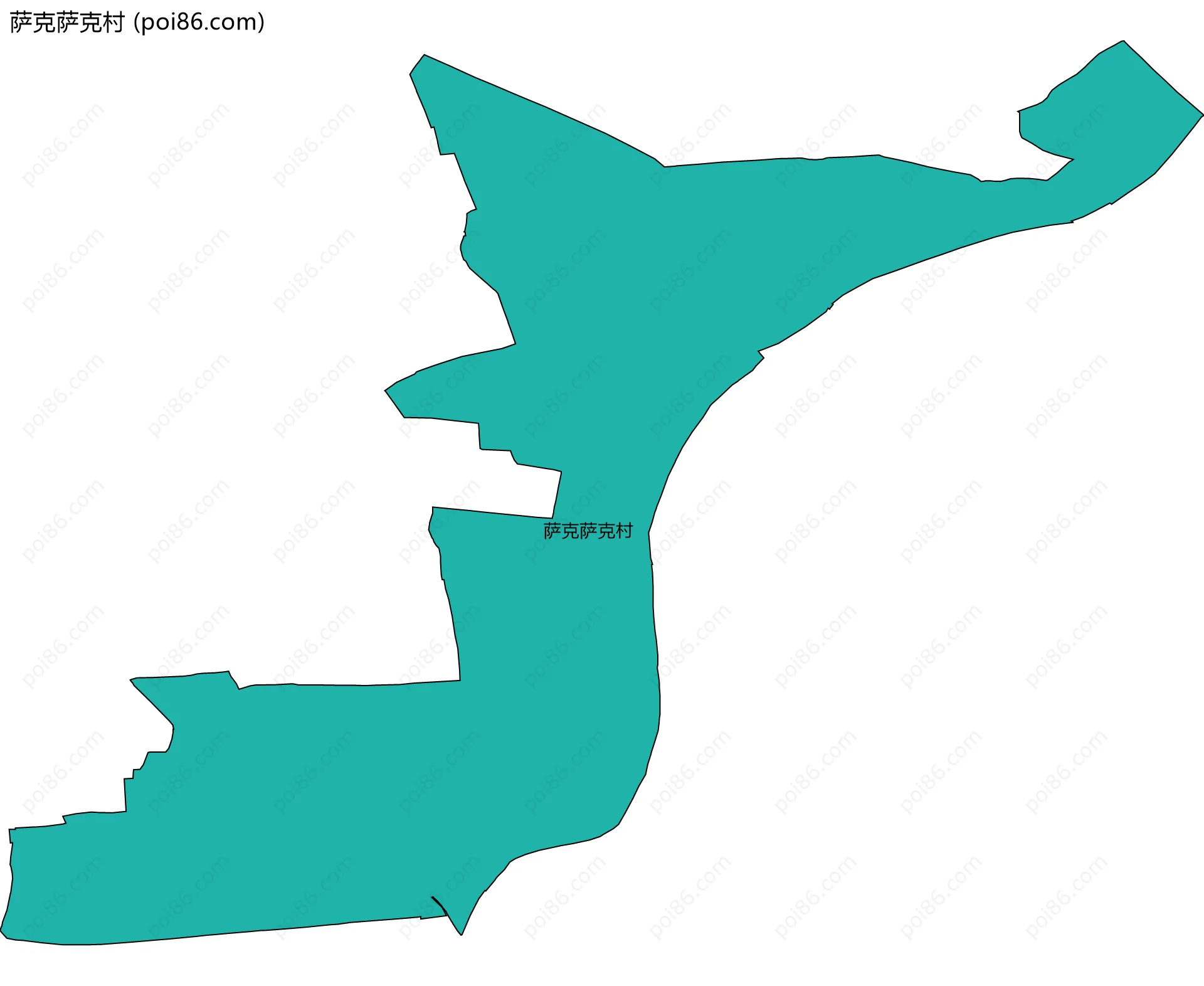 萨克萨克村边界地图