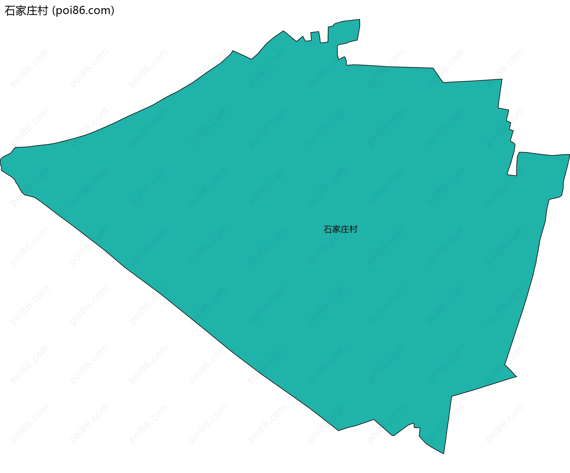 石家庄村边界地图