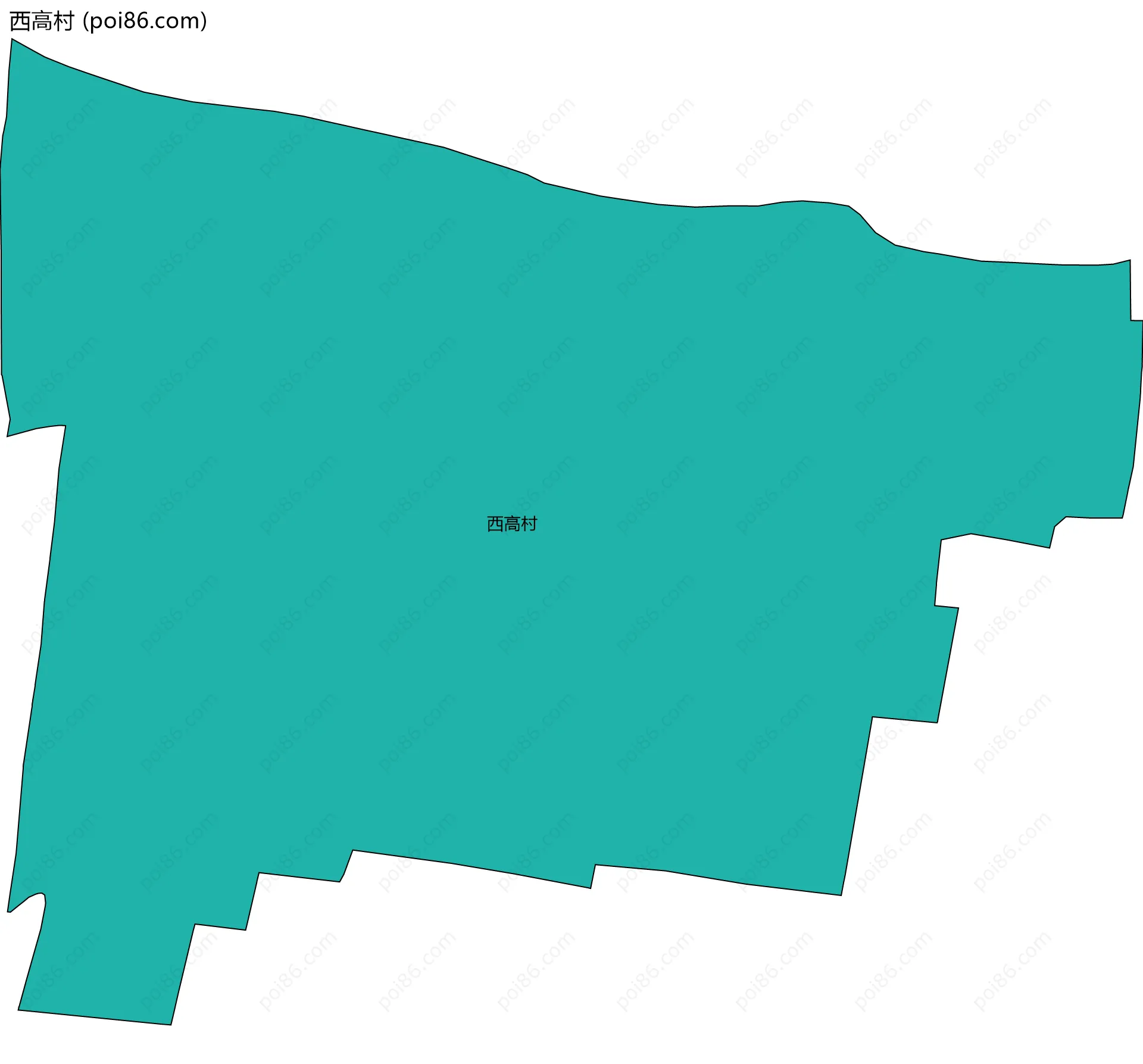 西高村边界地图