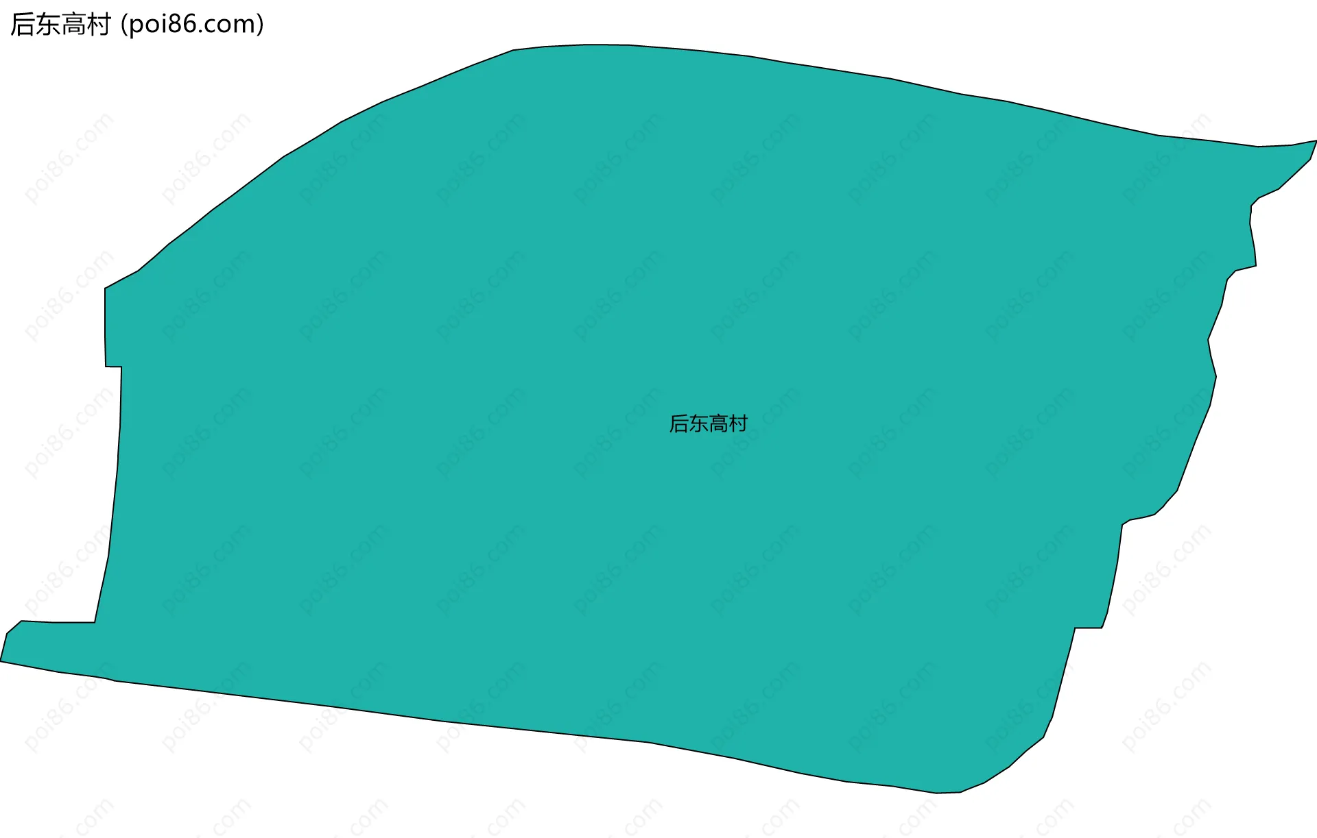 后东高村边界地图