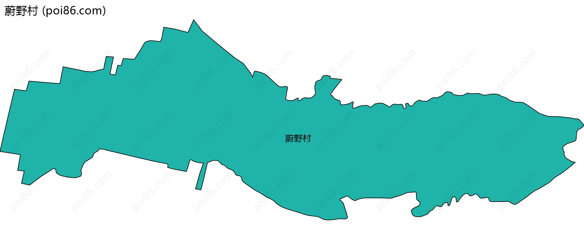 蔚野村边界地图