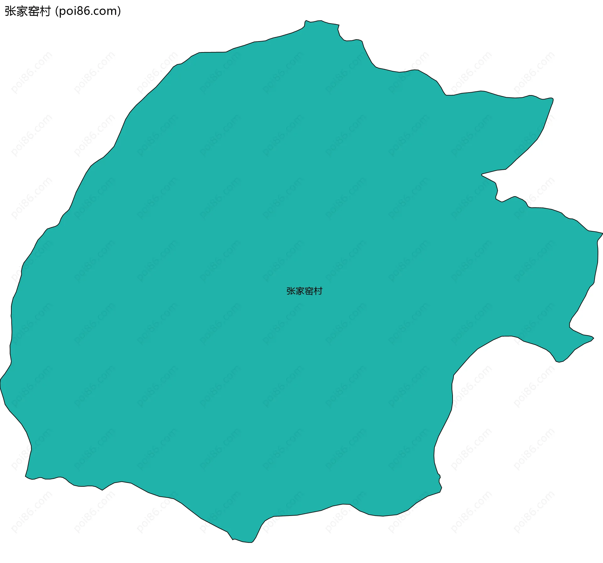 张家窑村边界地图