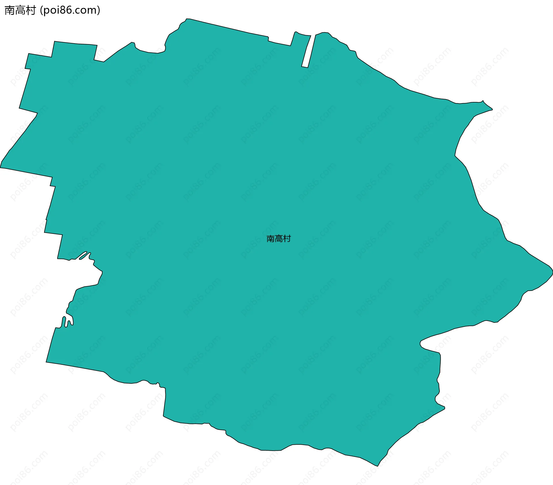南高村边界地图