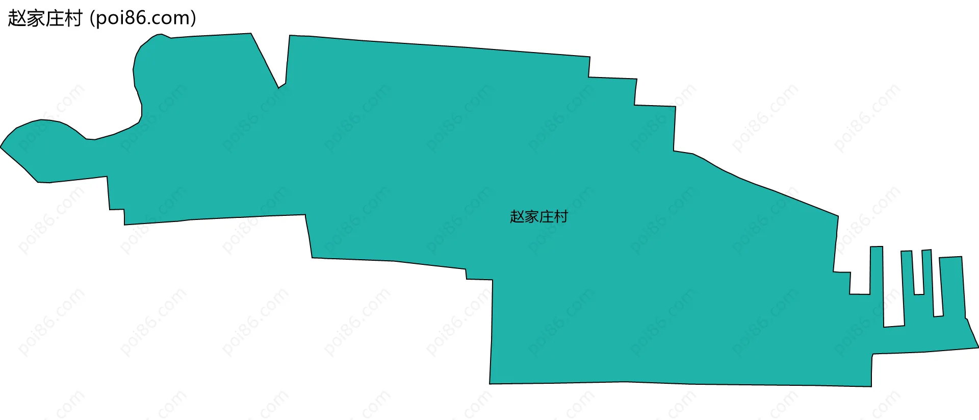 赵家庄村边界地图