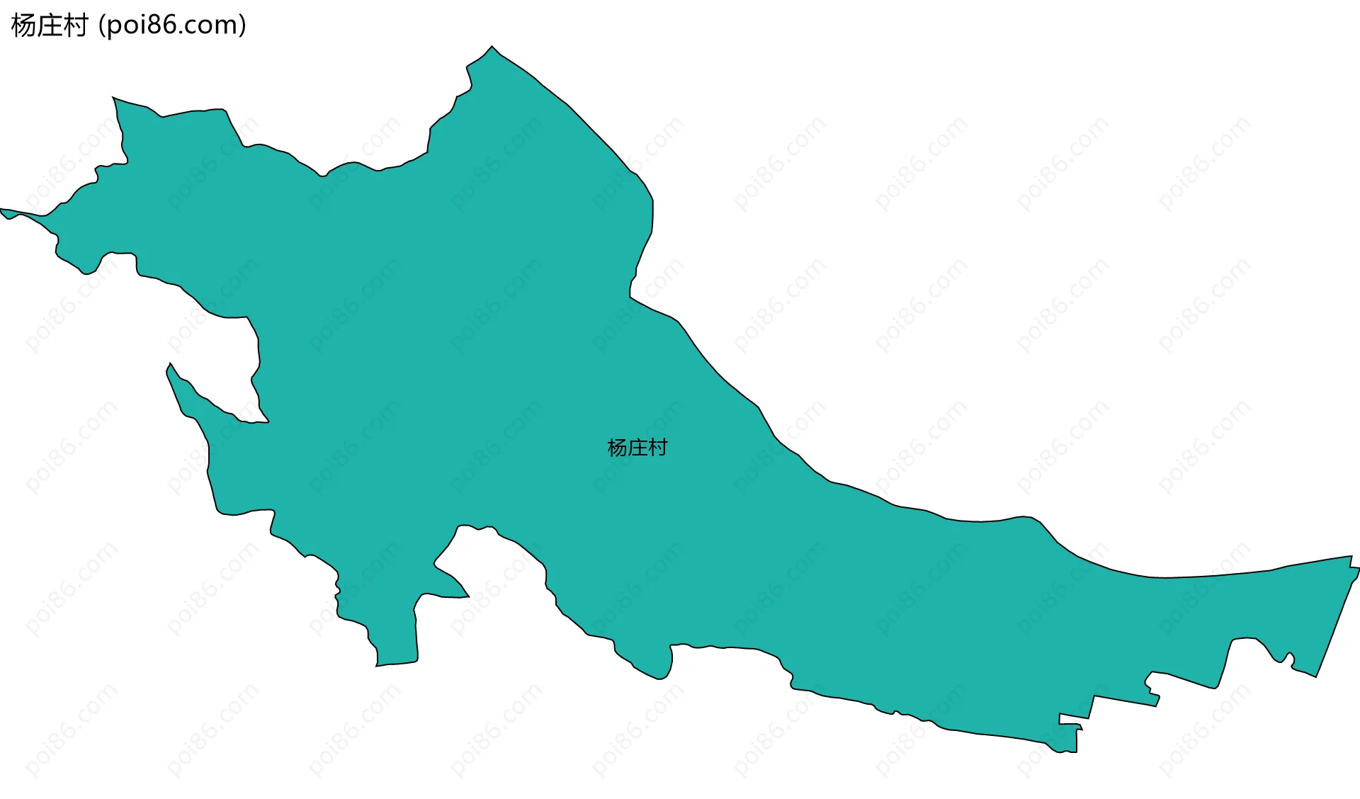 杨庄村边界地图