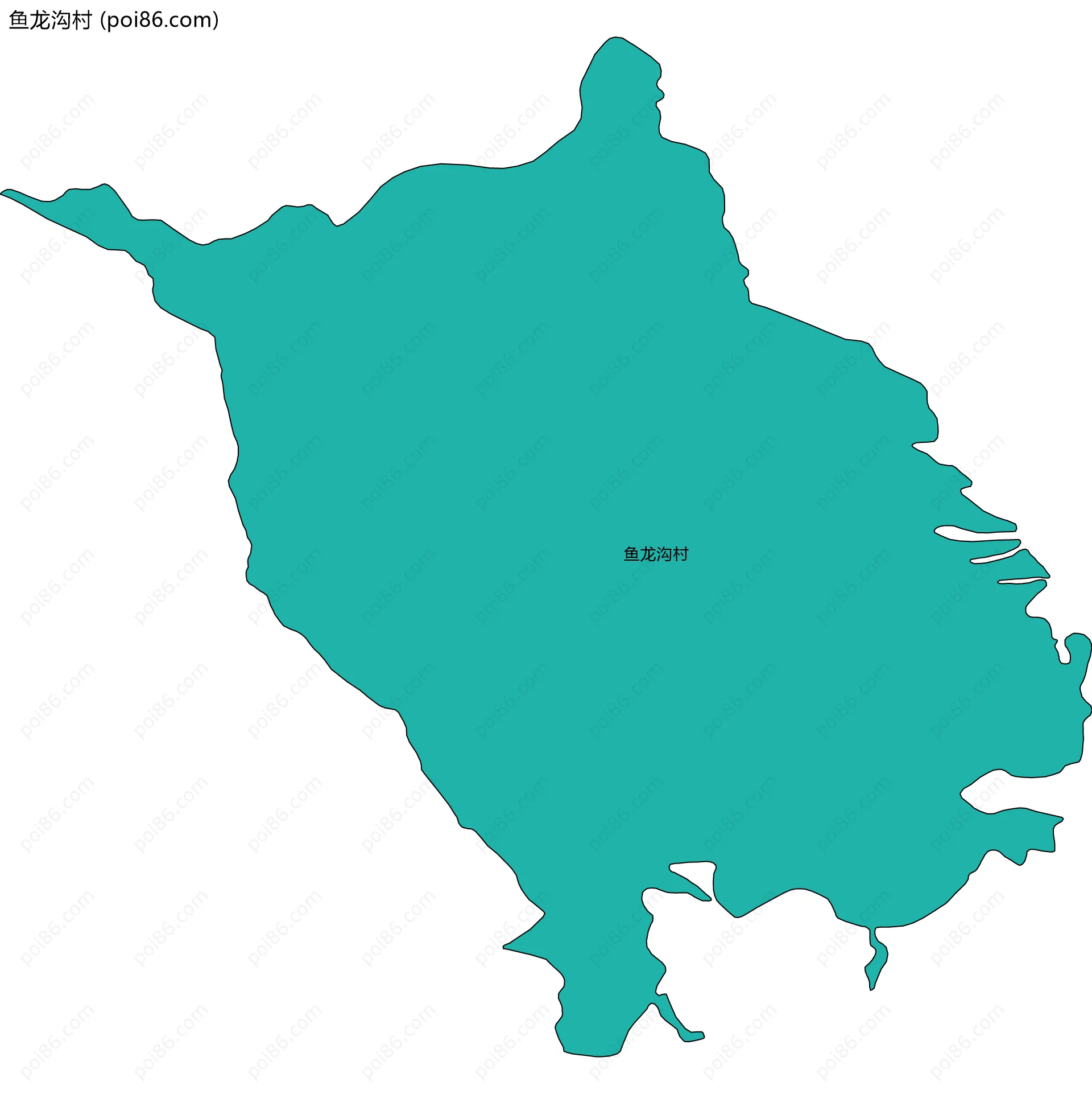 鱼龙沟村边界地图