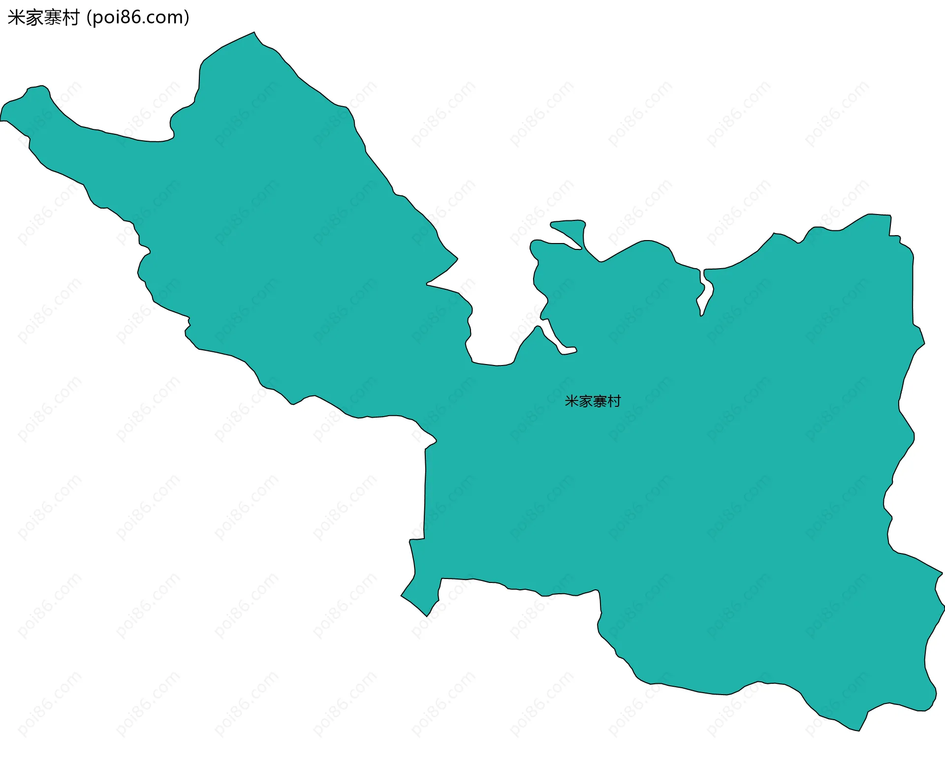 米家寨村边界地图