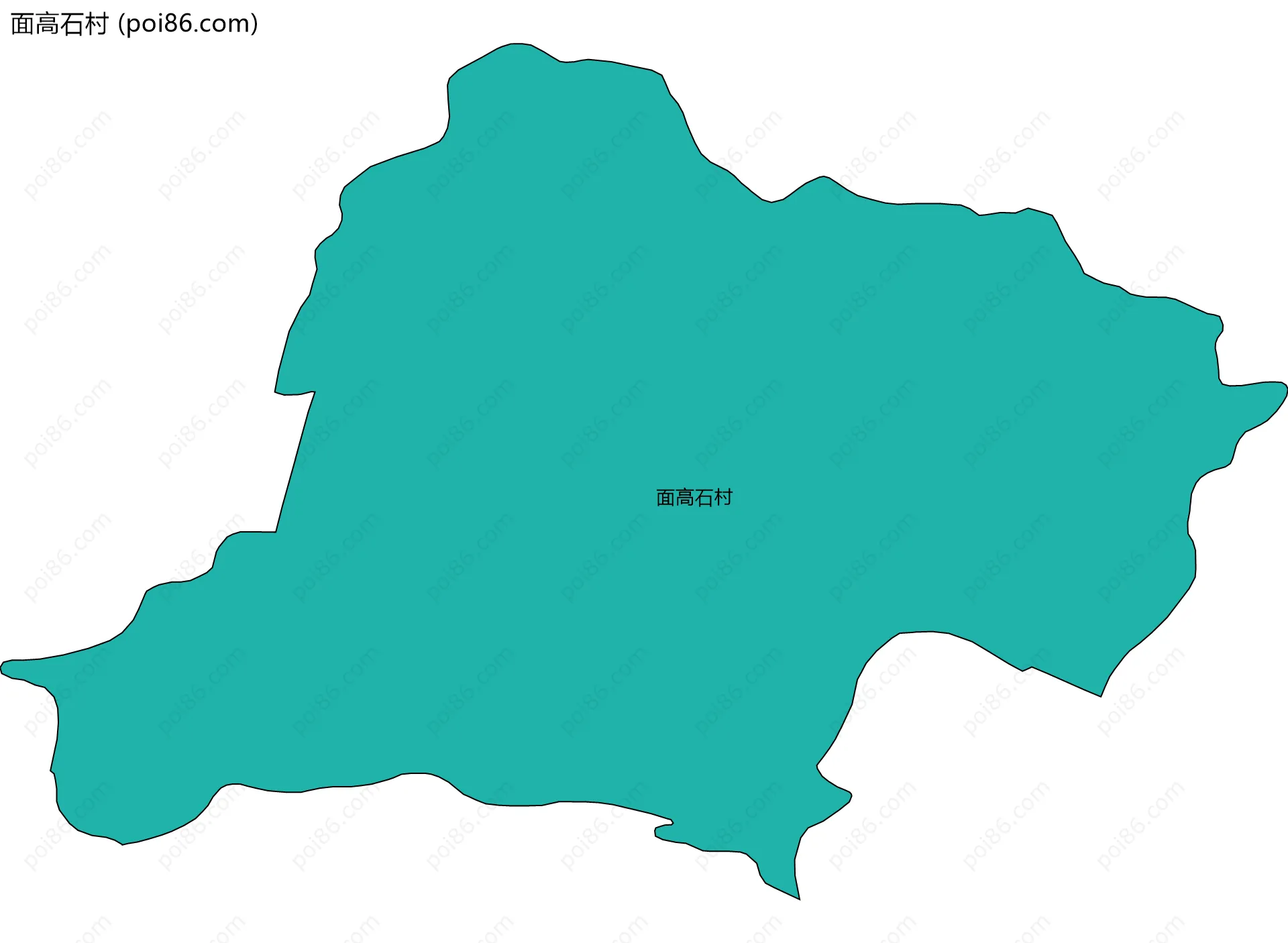 面高石村边界地图