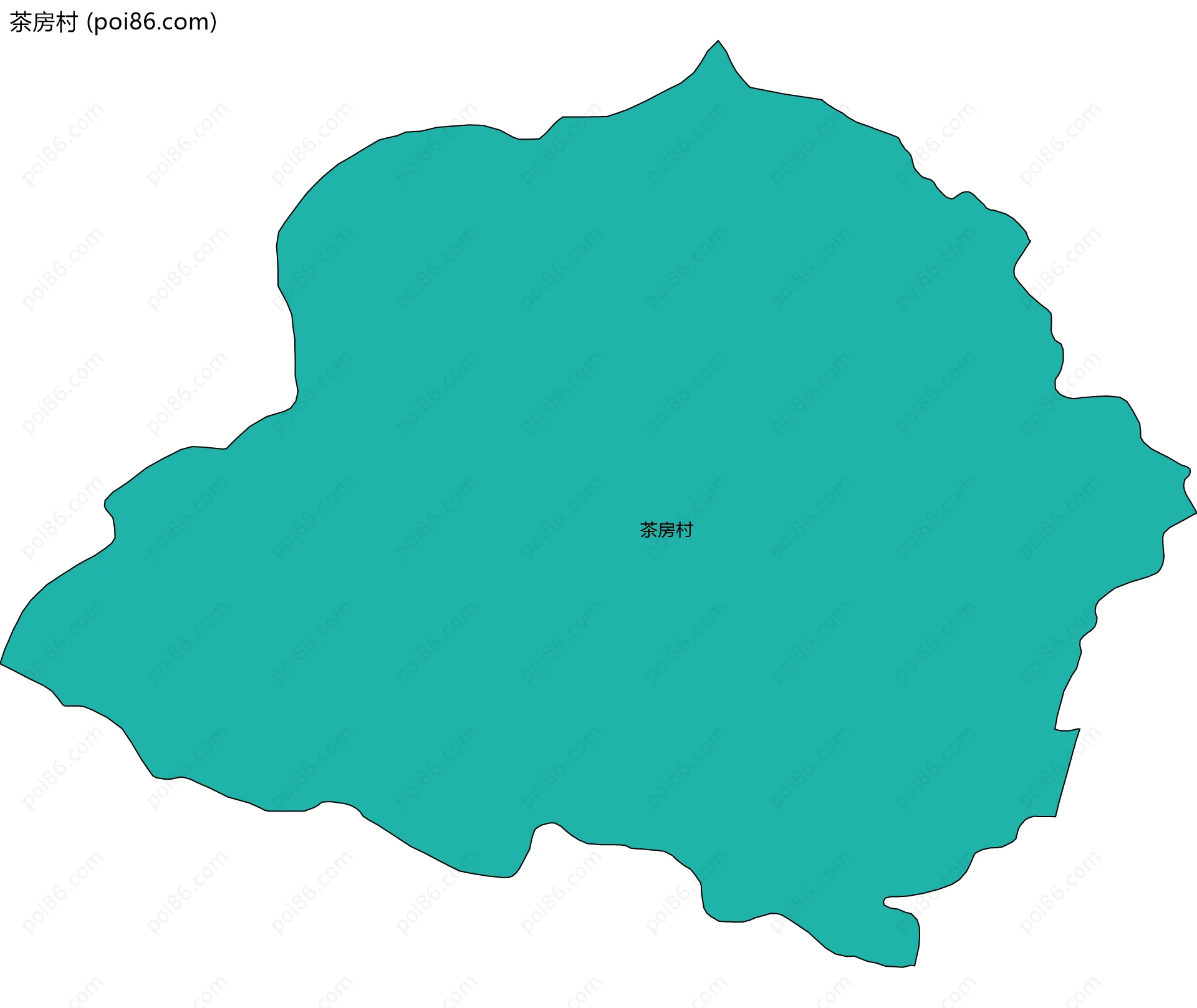 茶房村边界地图