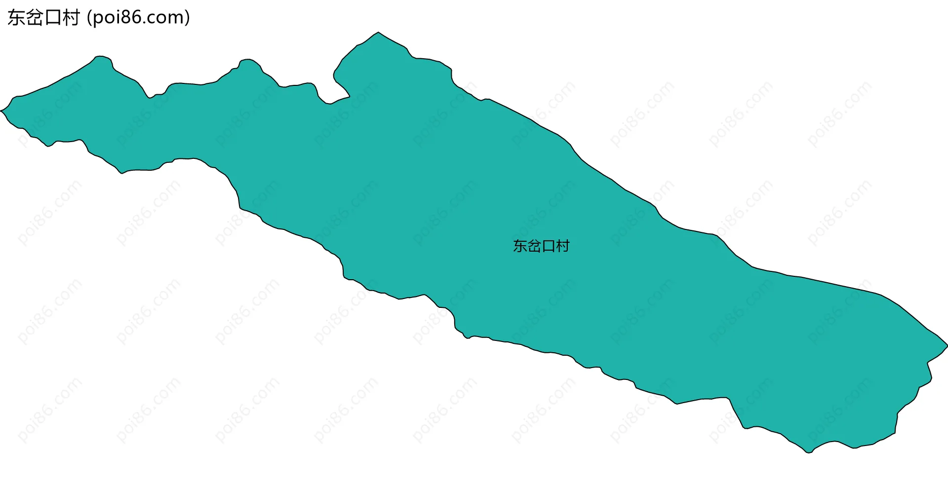 东岔口村边界地图