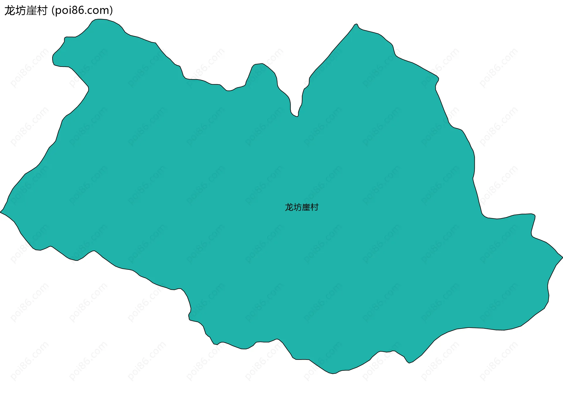 龙坊崖村边界地图