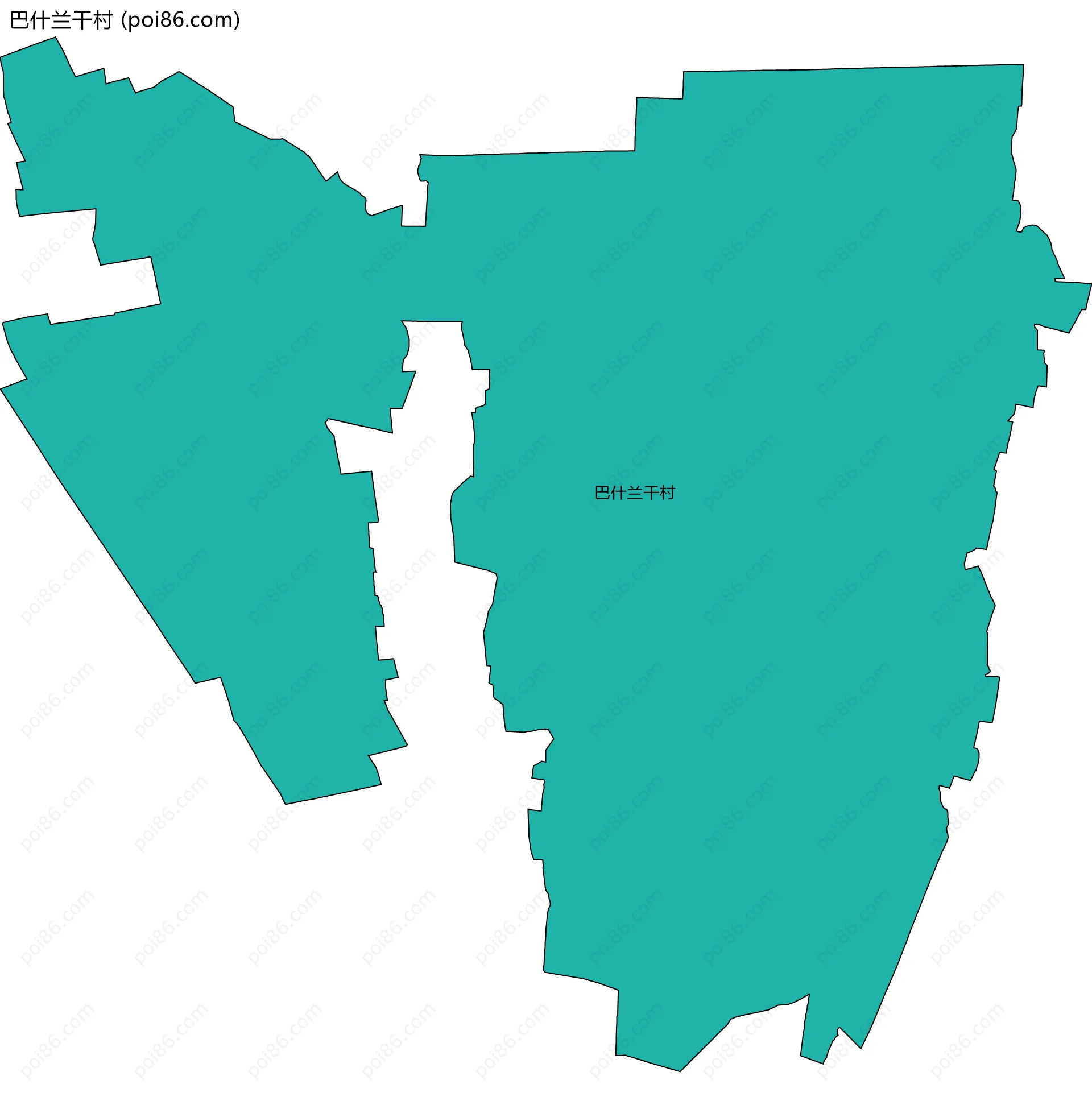 巴什兰干村边界地图