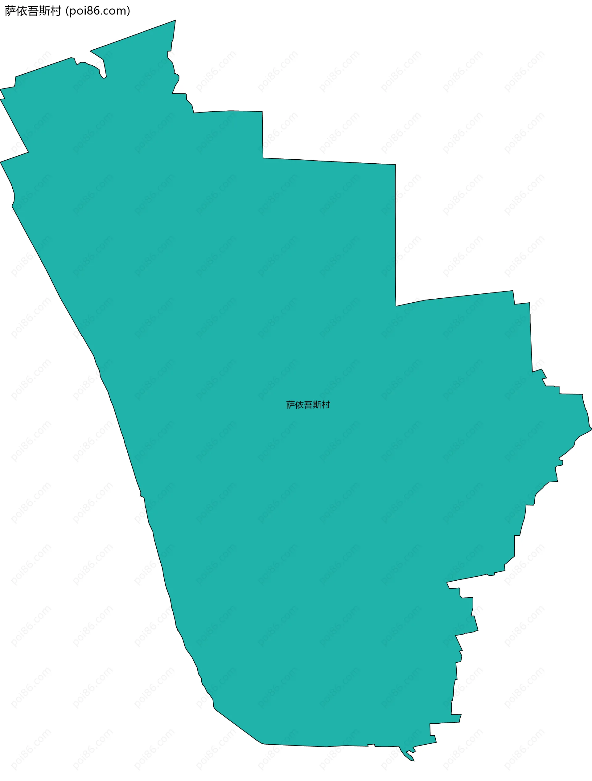 萨依吾斯村边界地图