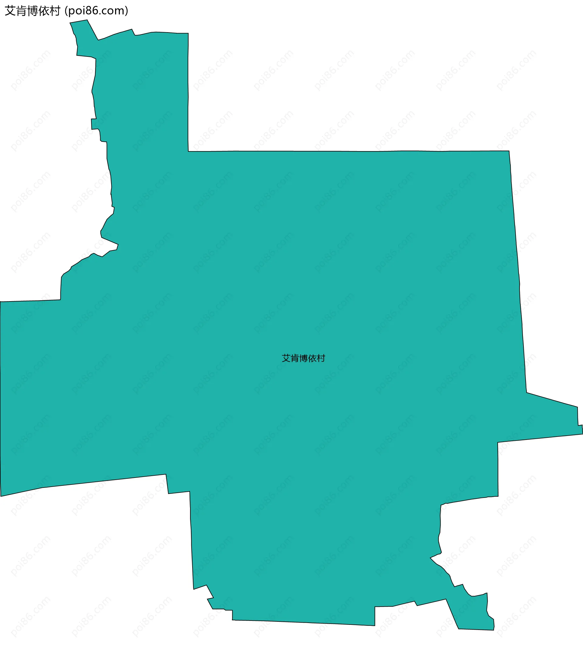 艾肯博依村边界地图
