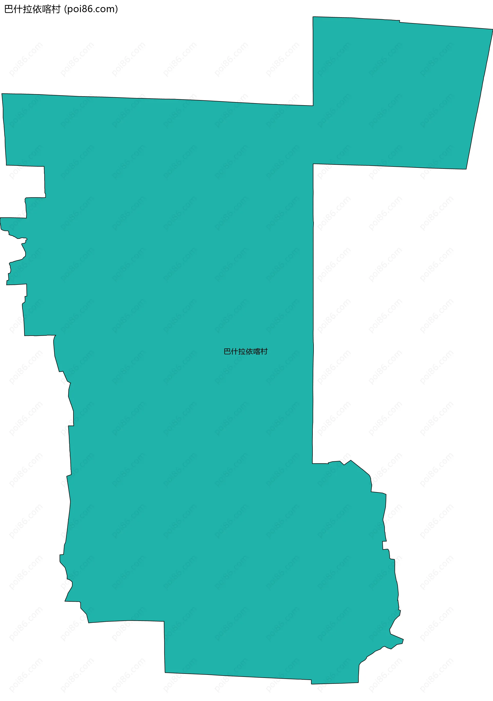 巴什拉依喀村边界地图