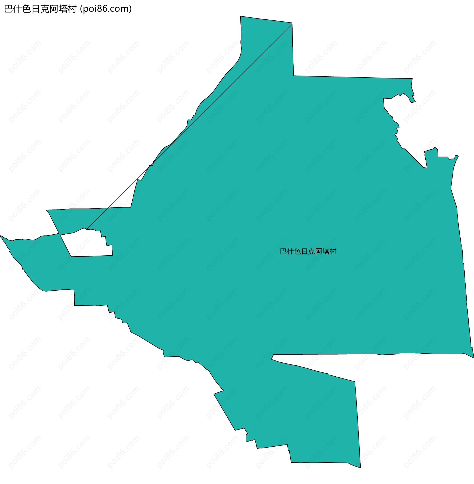 巴什色日克阿塔村边界地图