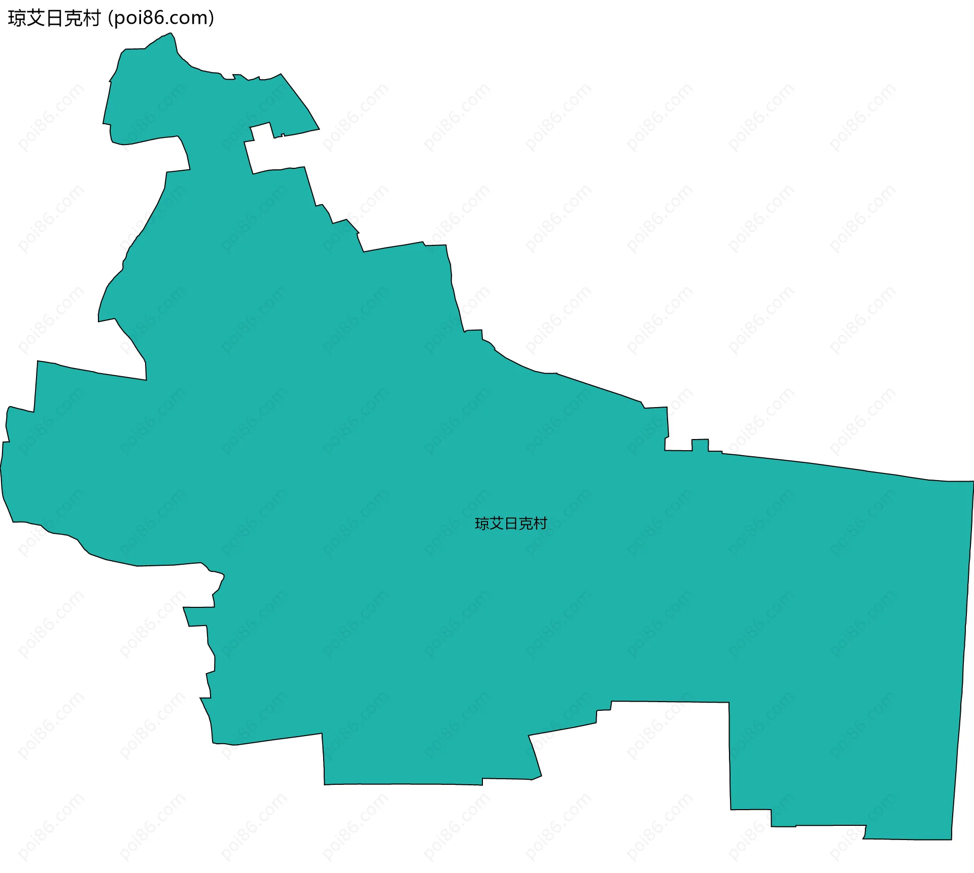 琼艾日克村边界地图