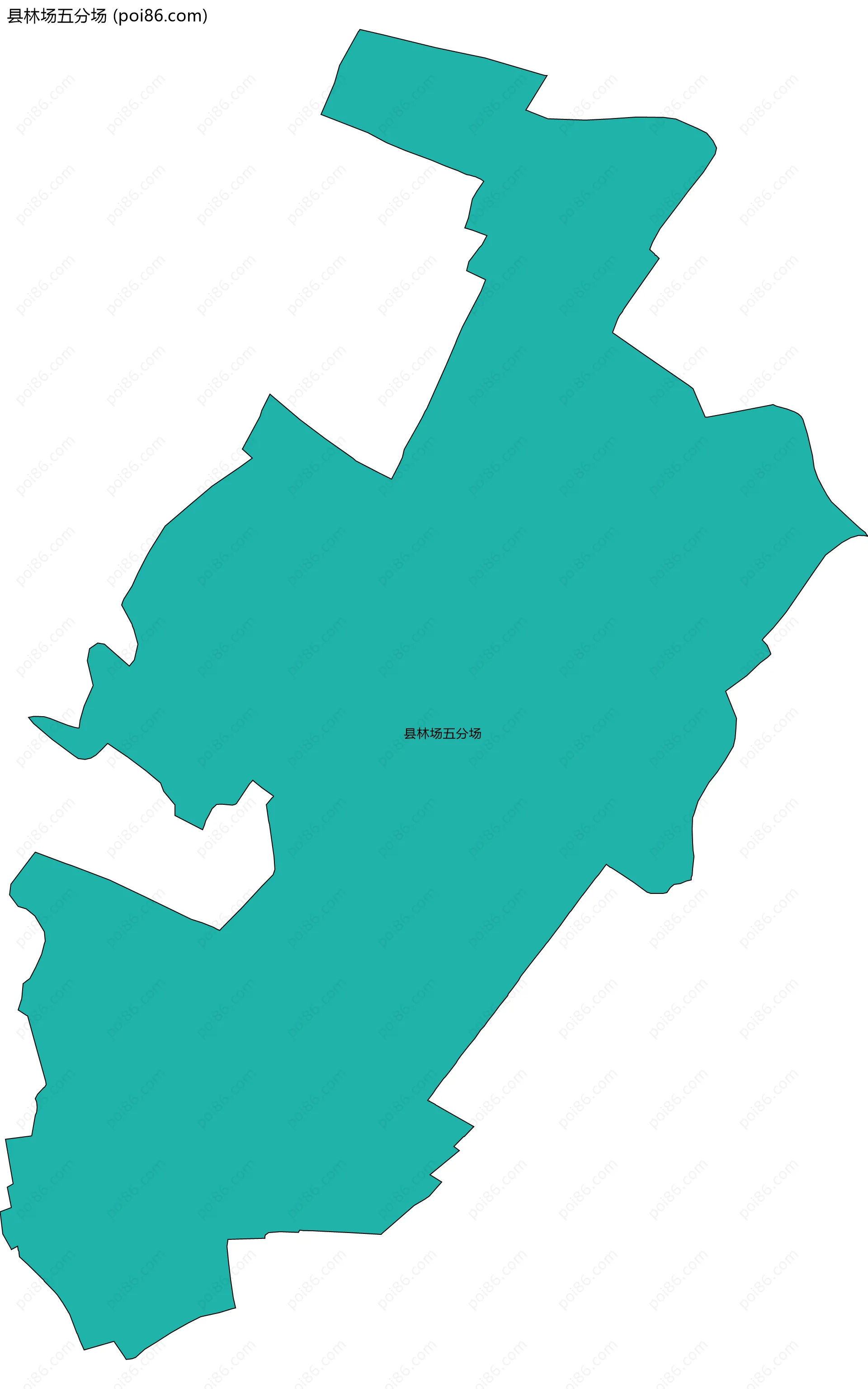 县林场五分场边界地图